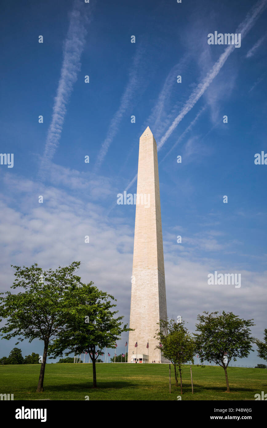 Stati Uniti d'America, il Distretto di Columbia, Washington, National Mall, il Monumento a Washington Foto Stock