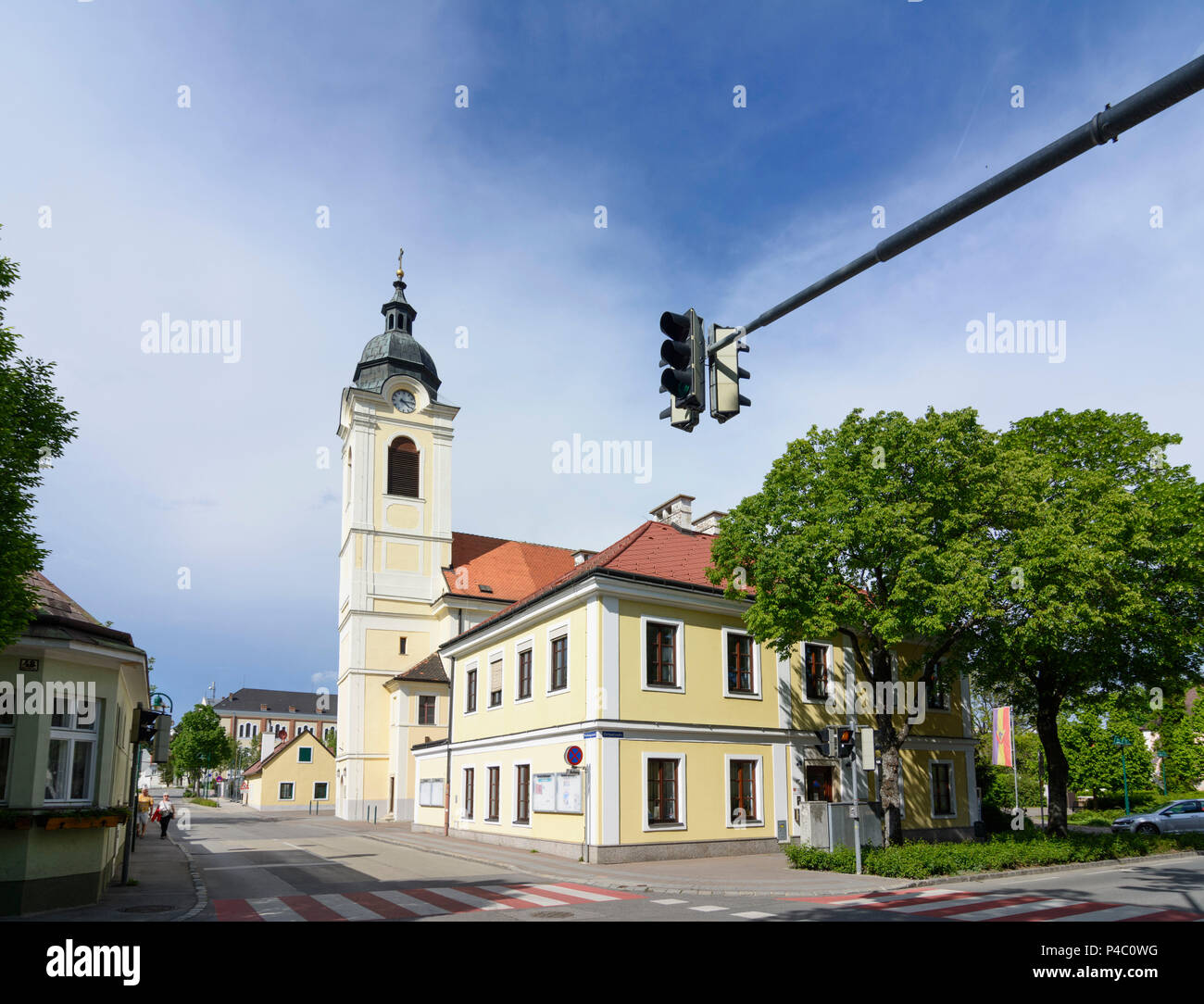 Biedermannsdorf, chiesa, Wienerwald, boschi di Vienna, Austria Inferiore, Austria Foto Stock