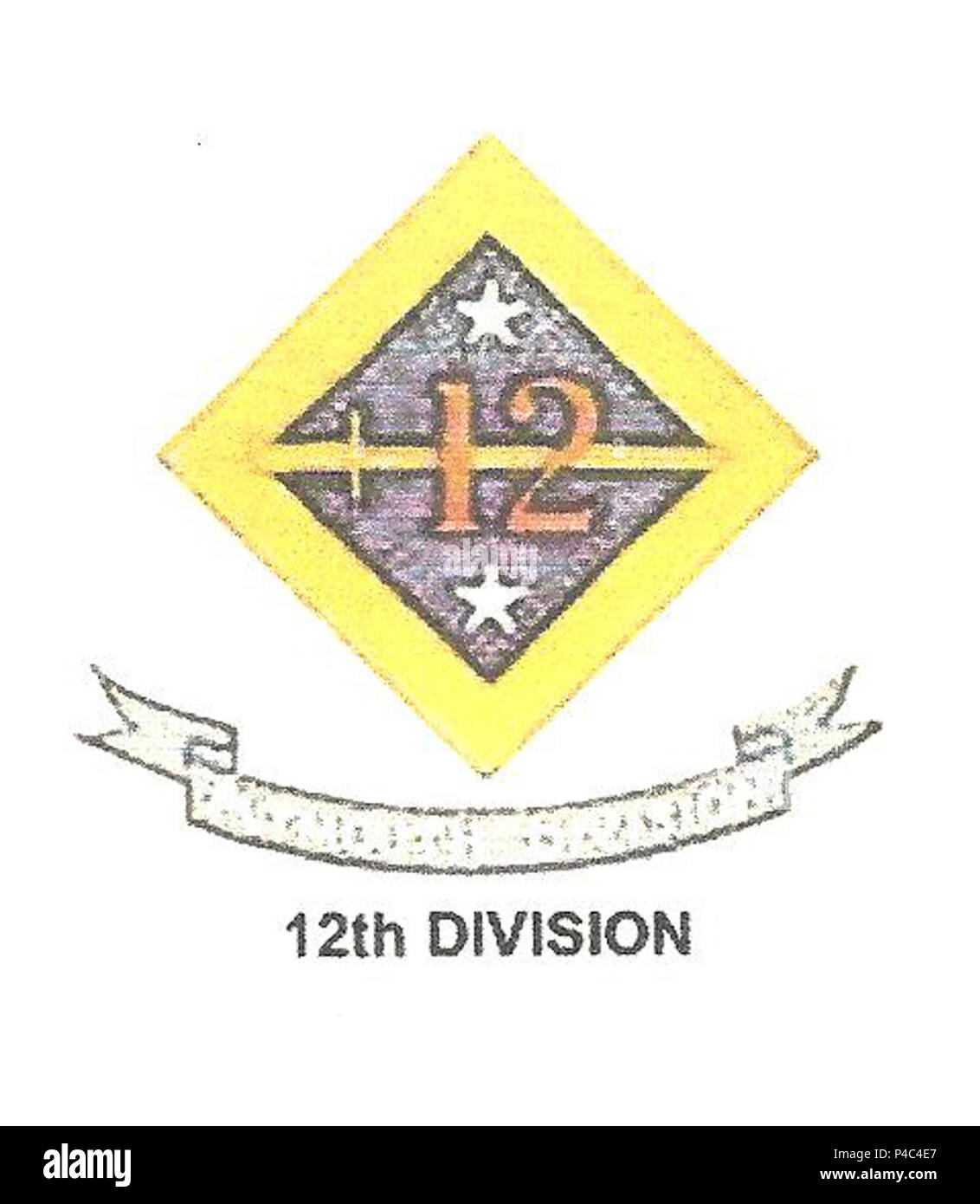 Xii US Army division Insignia. Foto Stock