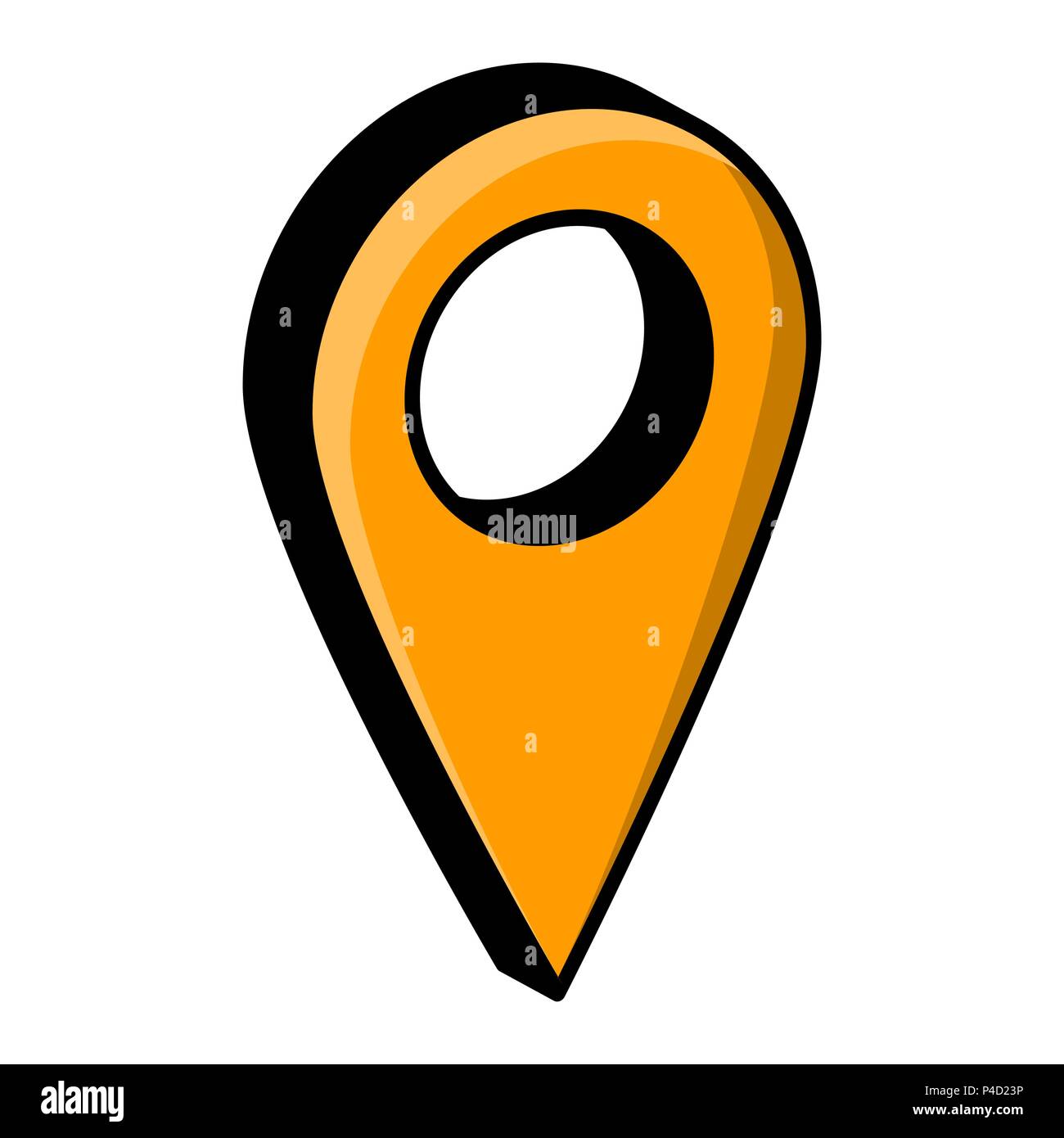 Perno di locazione per mappa design vettore isolato su bianco Illustrazione Vettoriale