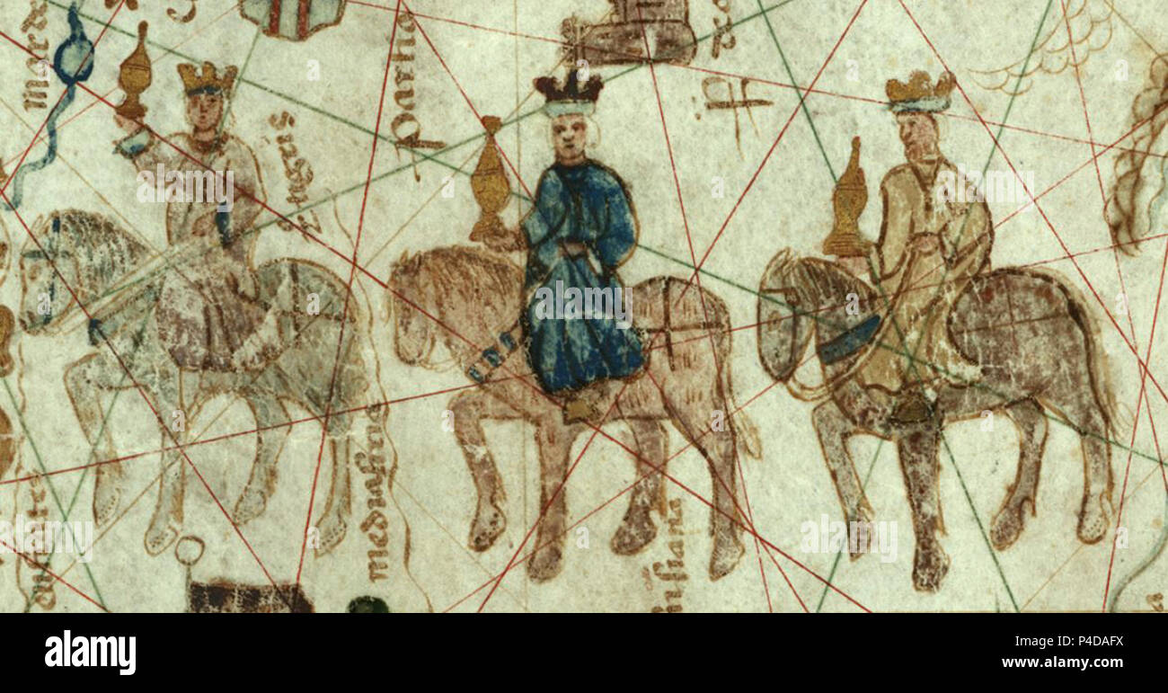 1500 mappa da Juan de la Cosa-Magi. Foto Stock 1500 mappa da Juan de la Cosa-Magi. Foto Stock