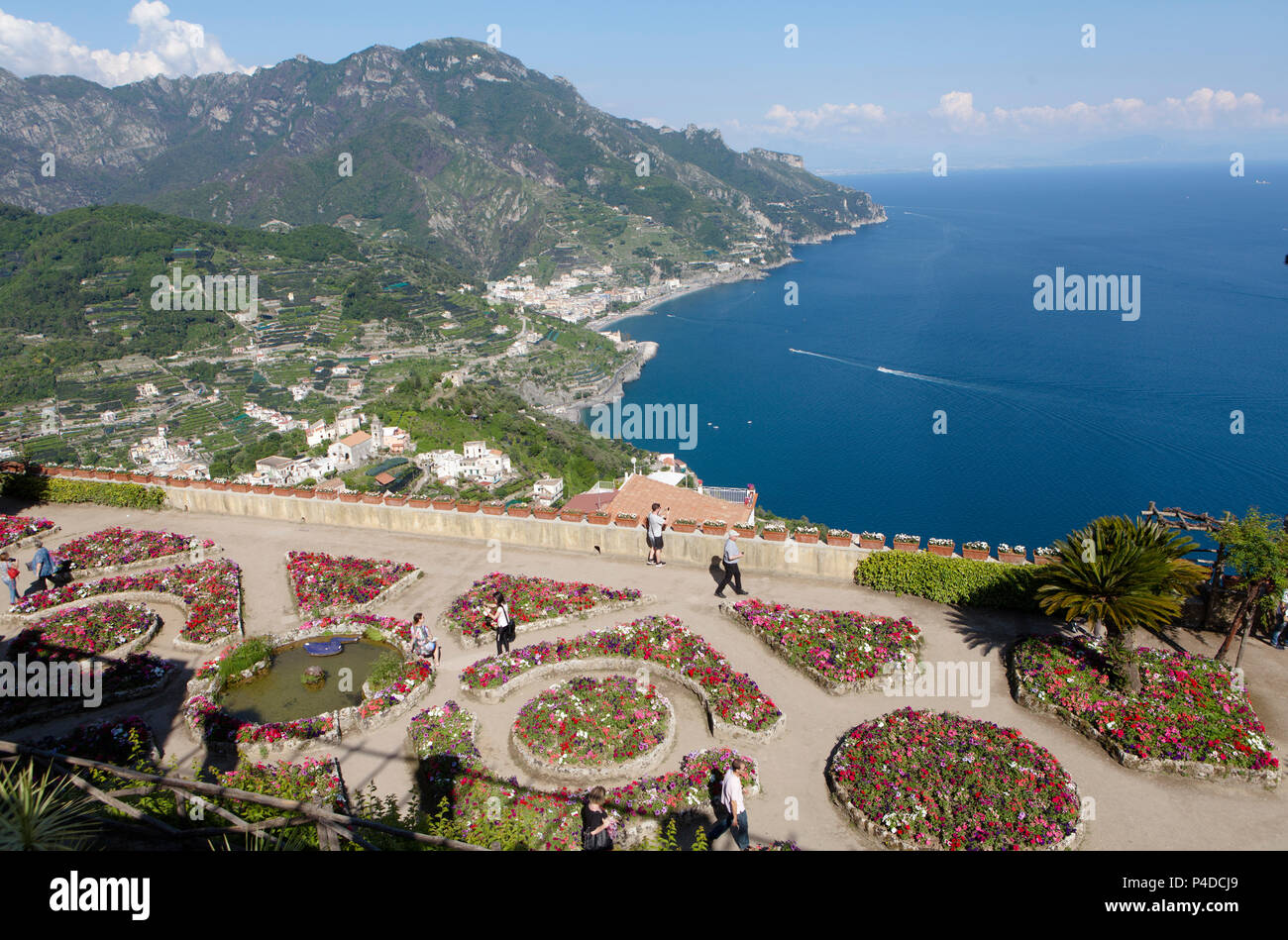 Il giardino dell'anima, Villa Rufolo a Ravello, costiera amalfitana, Italia Foto Stock