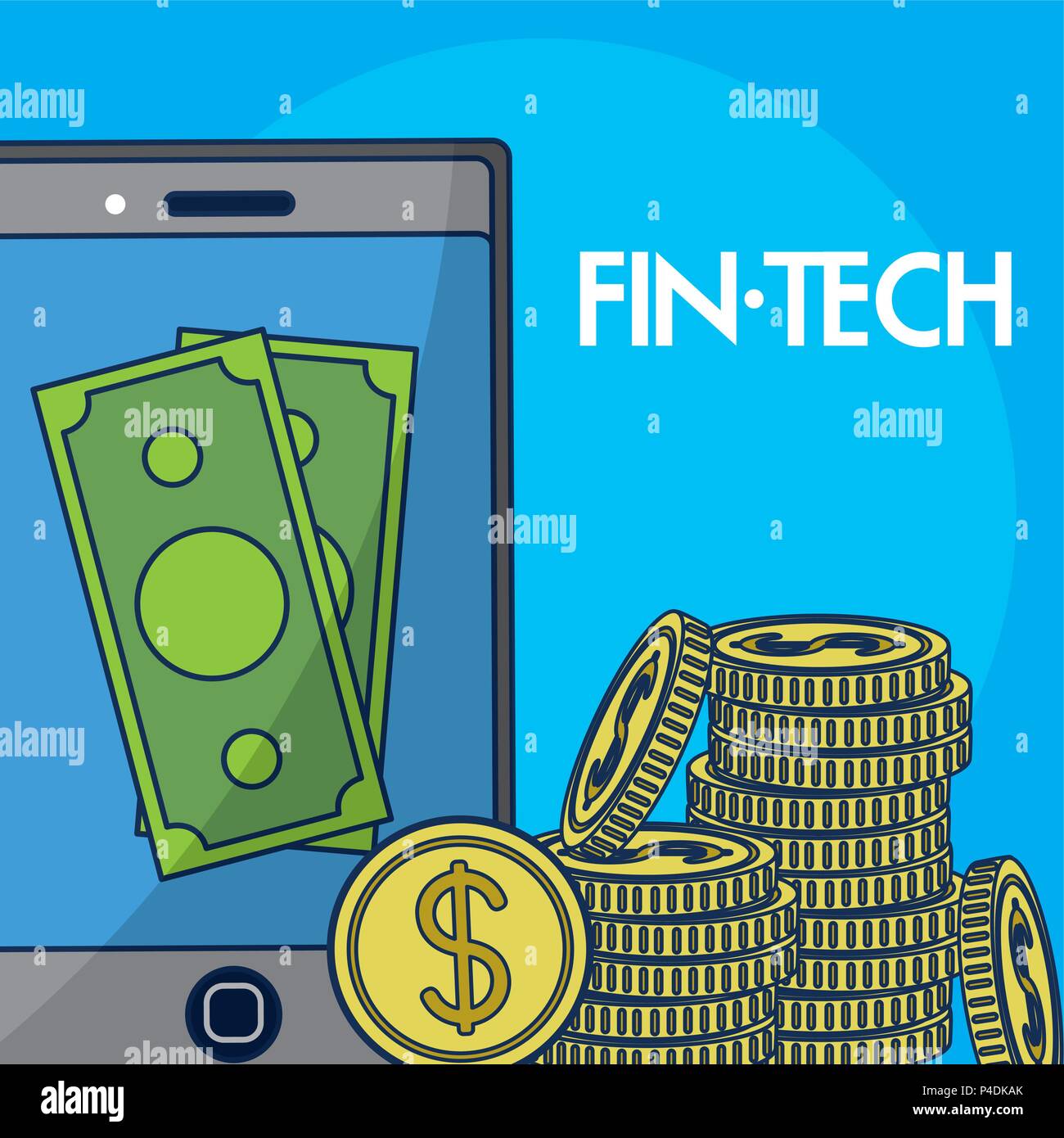 Finanziario il concetto della tecnologia Illustrazione Vettoriale