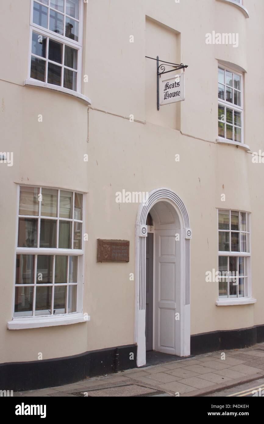 Casa di Keats o Keats Loft in Teignmouth, South Devon, è un edificio classificato Grade II dove John Keats alloggiato con suo fratello nel 1818 Foto Stock