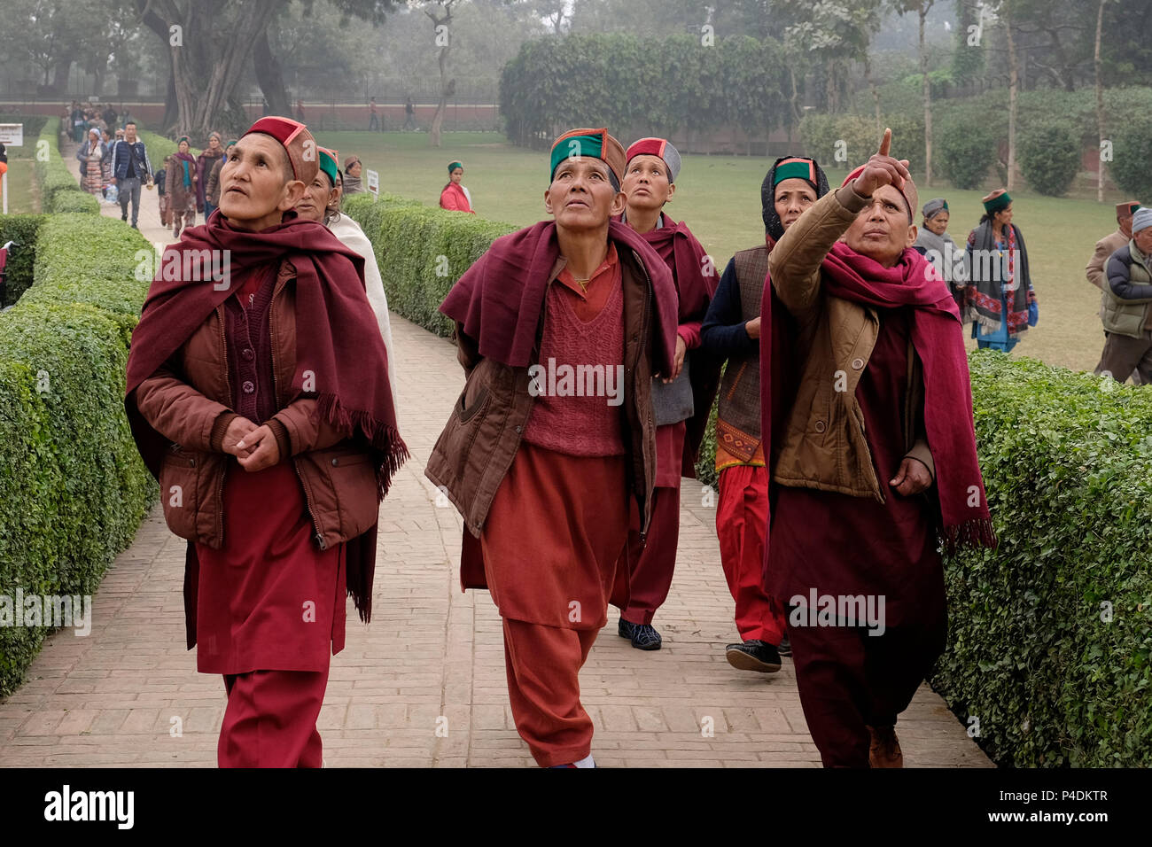 India, Varanasi, Sarnath, vita quotidiana Foto Stock