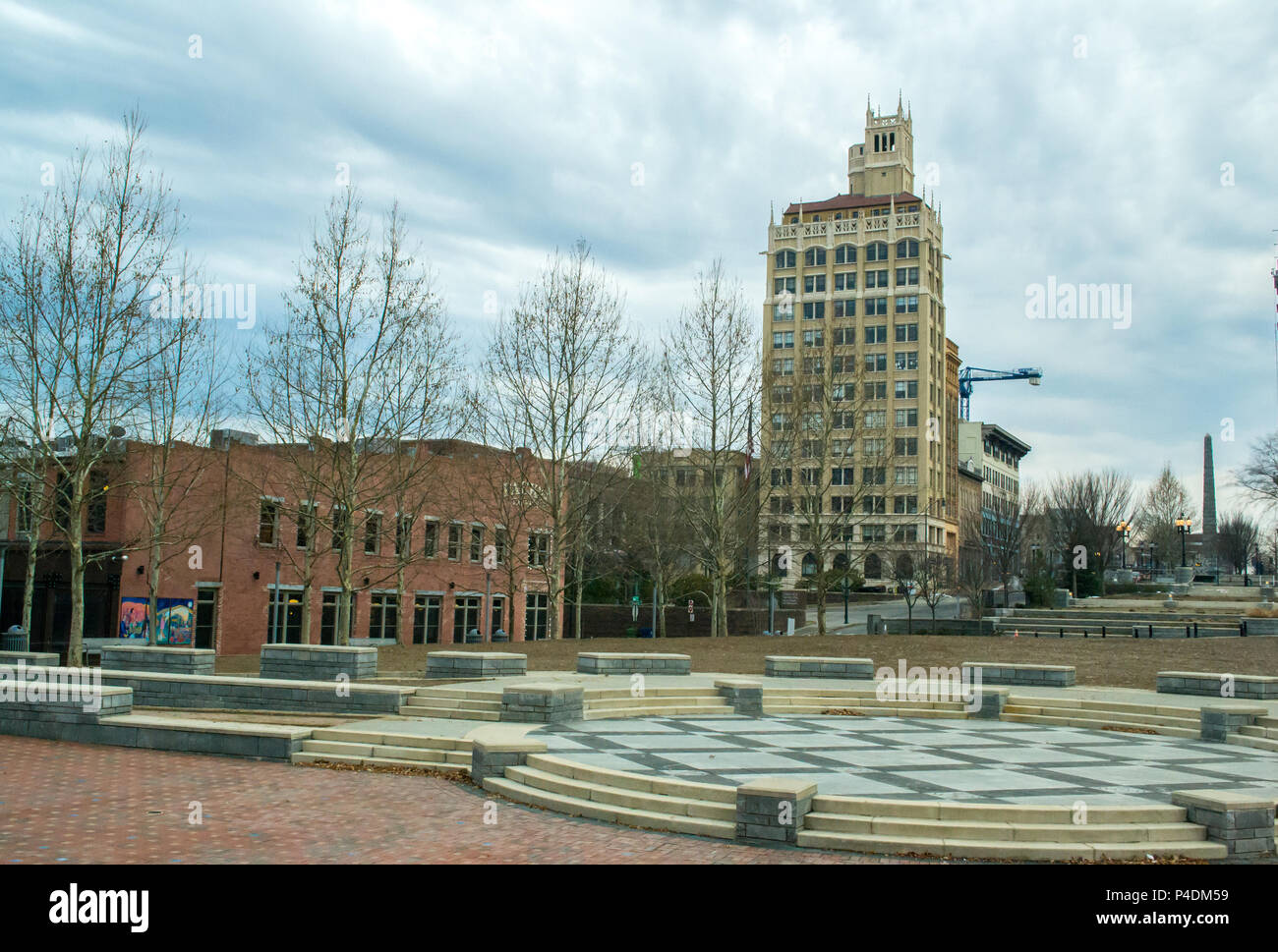 Downtown Asheville, North Carolina - scene in giro per la città Foto Stock