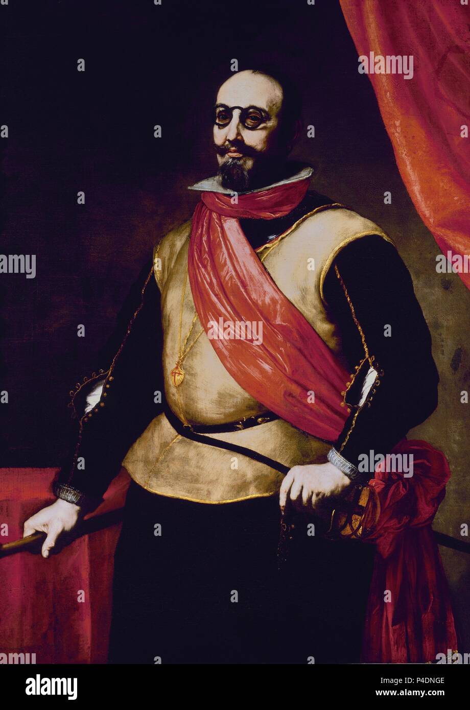 CABALLERO DE LA ORDEN DE SANTIAGO - siglo XVII - BARROCO ESPAÑOL. Autore: Jusepe de Ribera (1591-1652). Posizione: MUSEO prati / U METOP meridionale, a Dallas Texas. Foto Stock