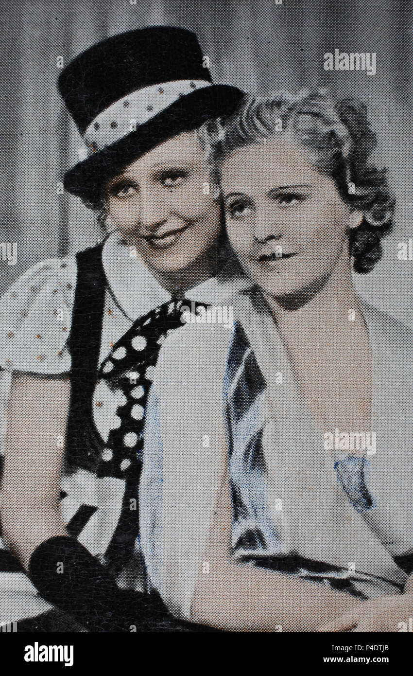 Olly Gebauer (1908-1937) era un austriaco attrice cinematografica, Juliane Liane Haid (16 agosto 1895 - 28 novembre 2000) era un'attrice austriaca che spesso è stata indicata come dell'Austria prima star di cinema., digitale migliorata la riproduzione di un immagine storica Foto Stock