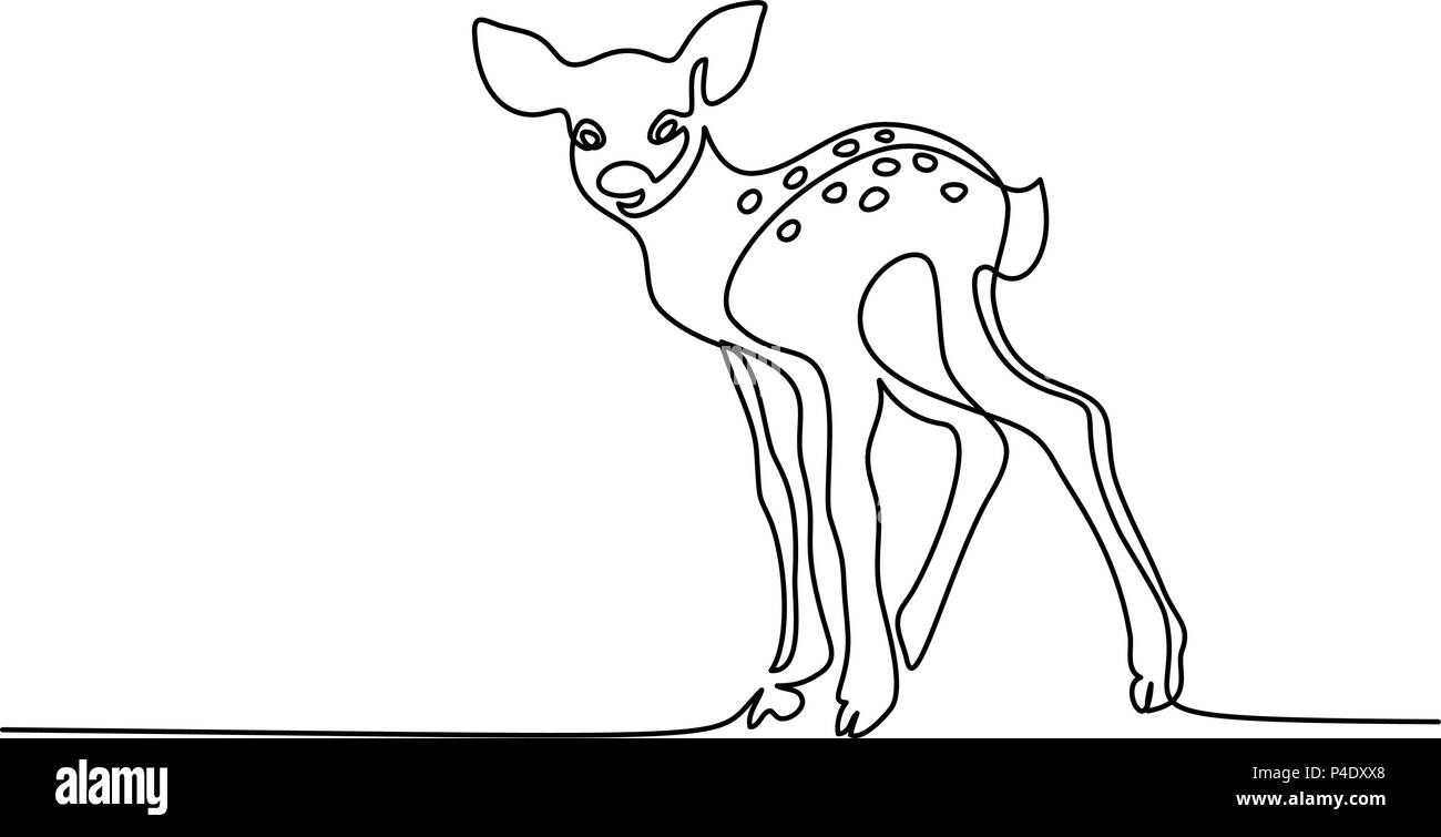 Funny deer cub baby Illustrazione Vettoriale