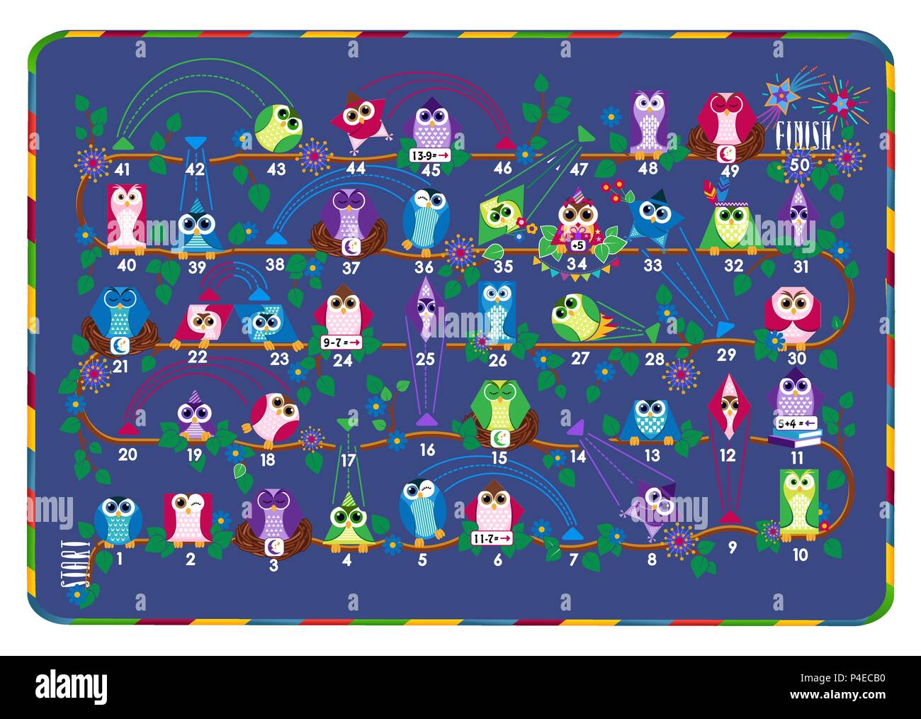 Scheda educativo gioco per bambini. Lo studio delle forme geometriche e matematica Illustrazione Vettoriale