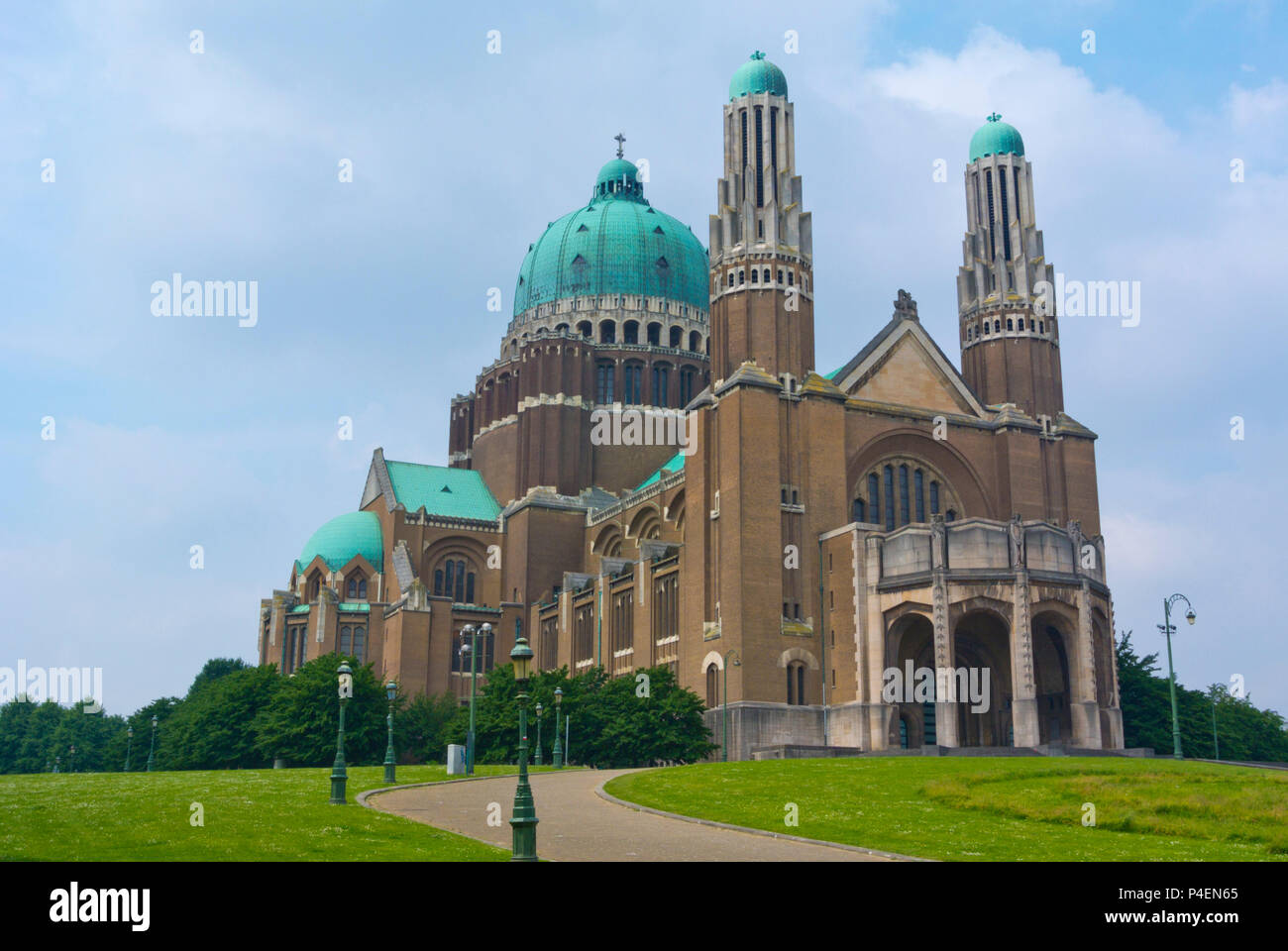 Basilique Nationale du del Sacro Cuore a Koekelberg, Basilica nazionale del Sacro Cuore, Bruxelles, Belgio Foto Stock