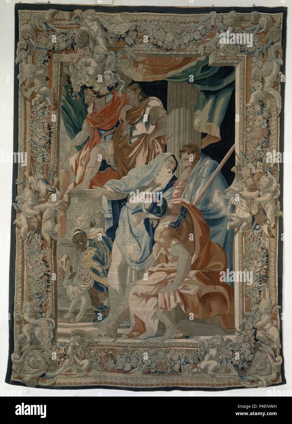 TAPIZ - ESCENA BIBLICA - SIGLO XVII. Posizione: Banco de España-COLECCION ARTE, MADRID, Spagna. Foto Stock