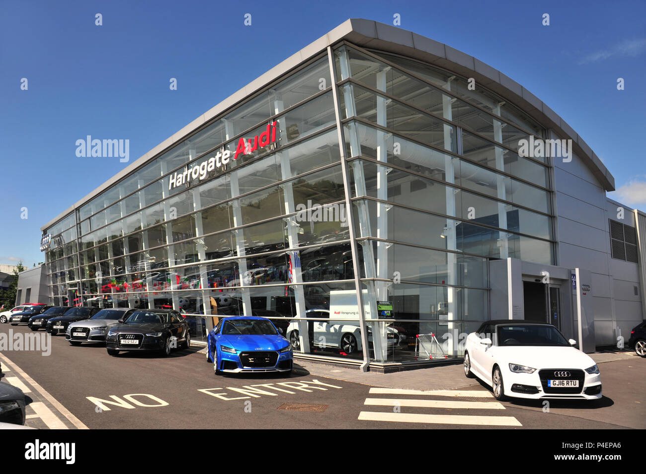 La Concessionaria Audi auto edificio Showroom in Knaresborough, Harrogate Foto Stock