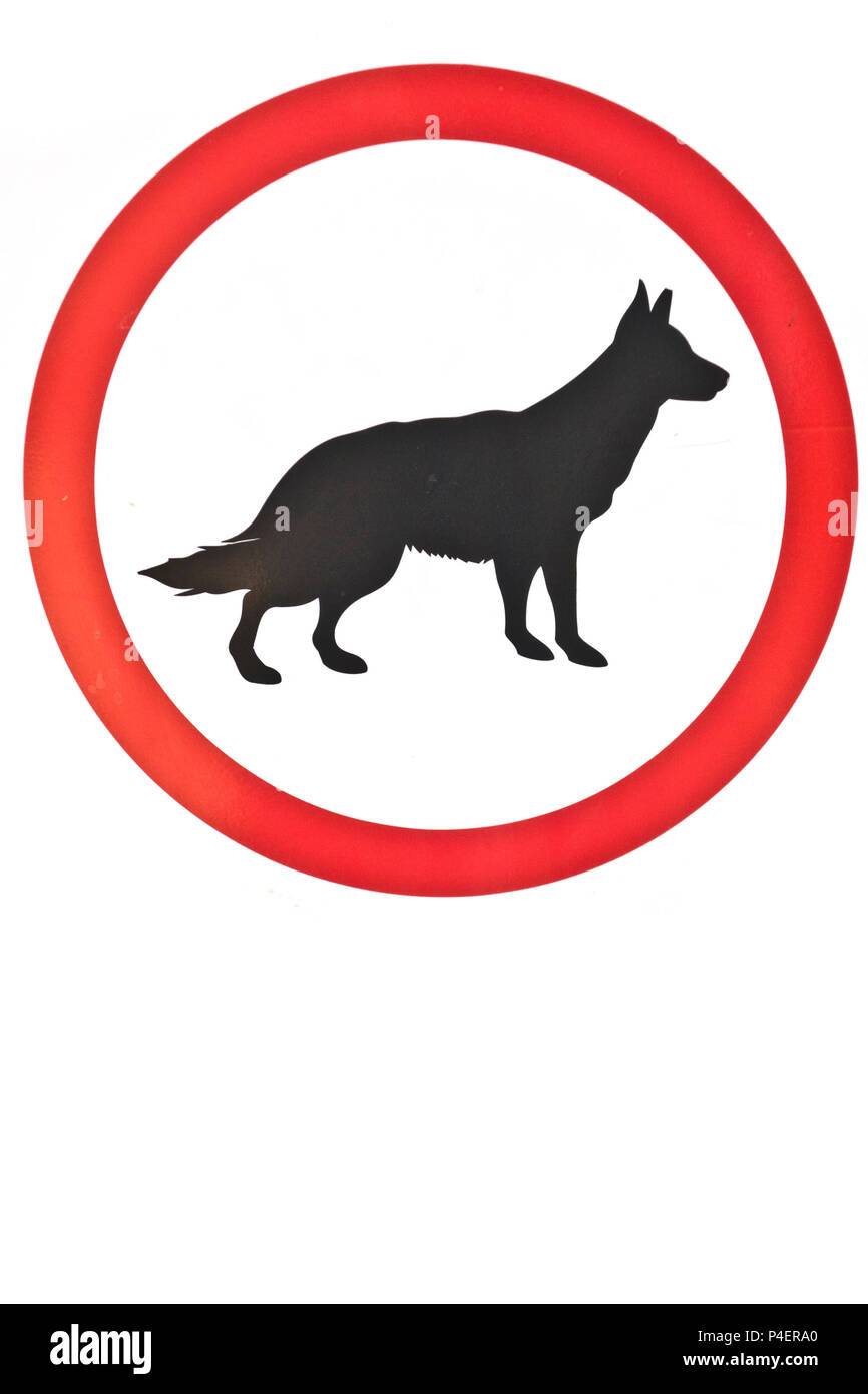 Non sono ammessi cani segno Foto Stock