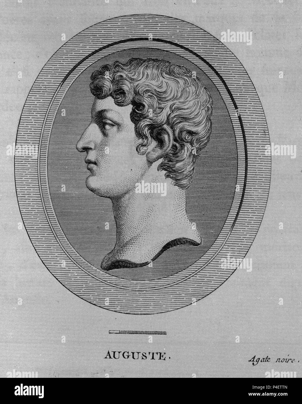 RETRATO DEL EMPERADOR OCTAVIO AUGUSTO - 63 AC/14. Posizione: Biblioteca Nacional-COLECCION, MADRID, Spagna. Foto Stock