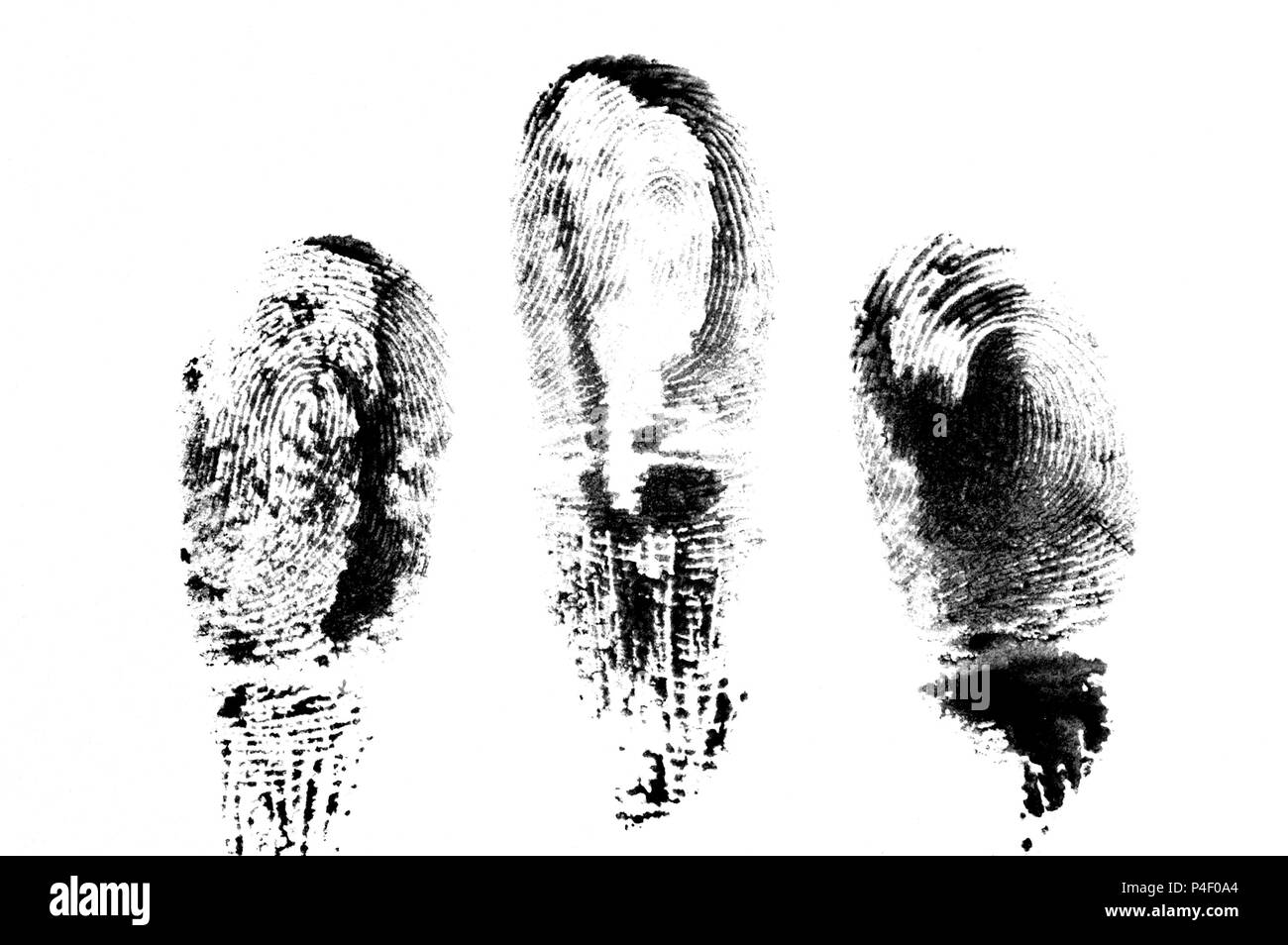 Le impronte digitali. Foto Stock