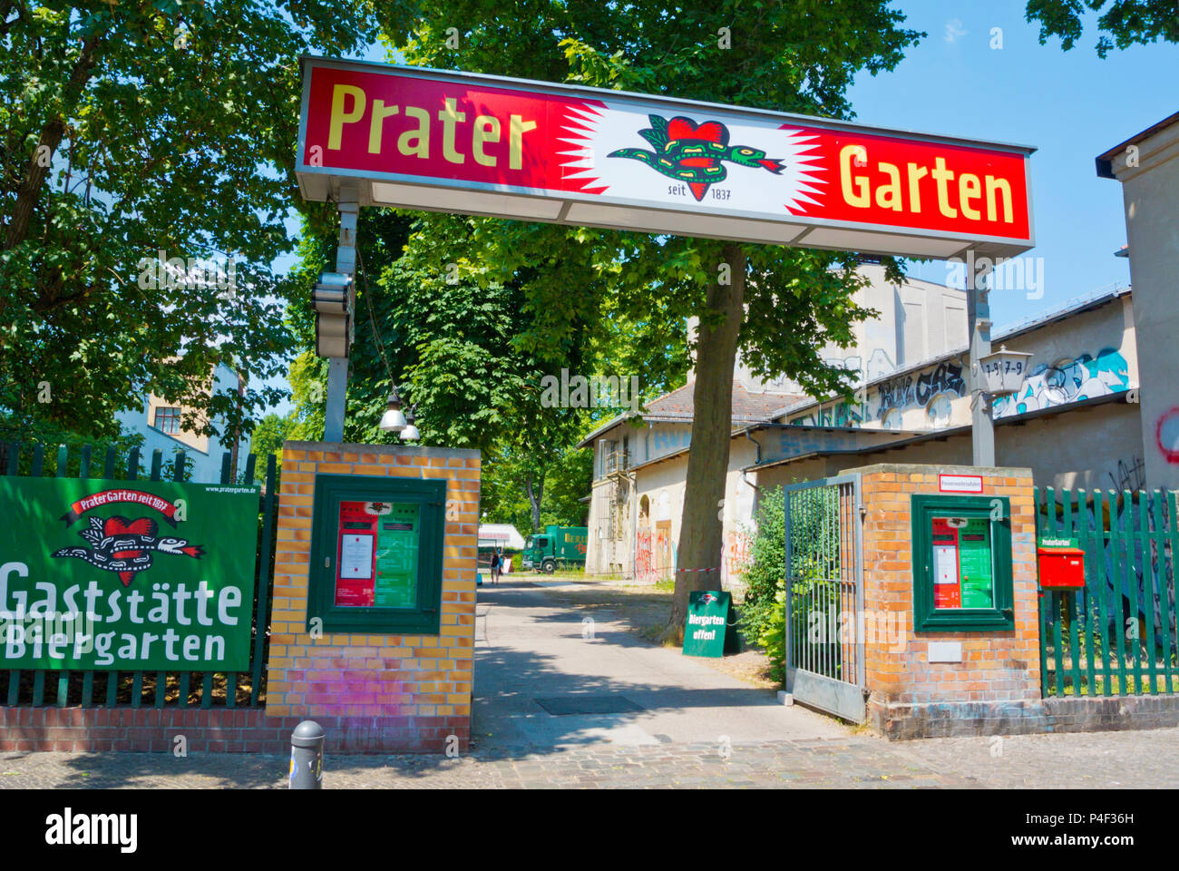 Prater Garten, beer garden, Prenzlauer Berg di Berlino, Germania Foto Stock