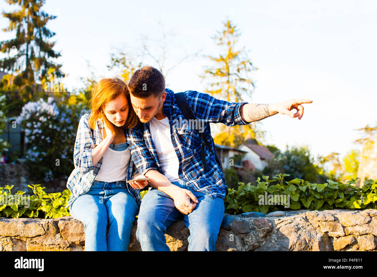 Viaggio entusiasmante per gli amanti Foto Stock