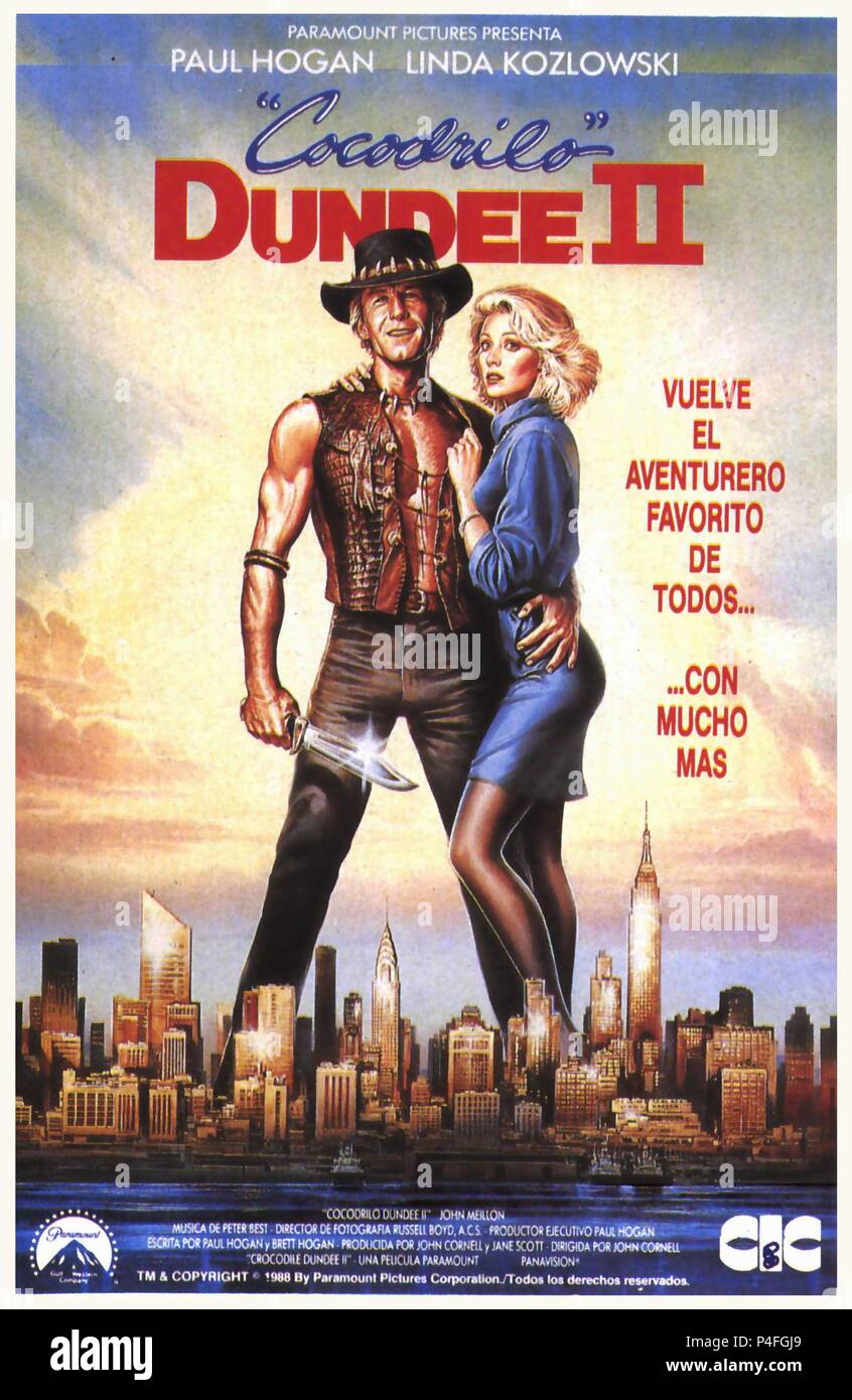 Pellicola originale titolo: Crocodile Dundee II. Titolo inglese: Crocodile Dundee II. Regista: JOHN CORNELL. Anno: 1988. Credito: Paramount Pictures / Album Foto Stock