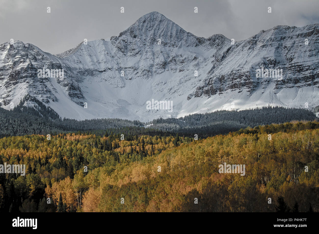 Caduta catturato nel cuore del Colorado di San Juan Mountains Foto Stock