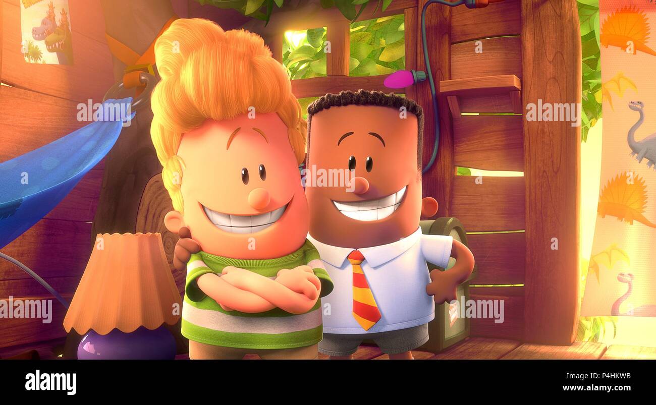 Pellicola originale titolo: capitano delle mutande. Titolo inglese: capitano delle mutande. Regista: DAVID SOREN. Anno: 2017. Credito: DREANWORKS animazione/ENT SCOLASTICO / Album Foto Stock