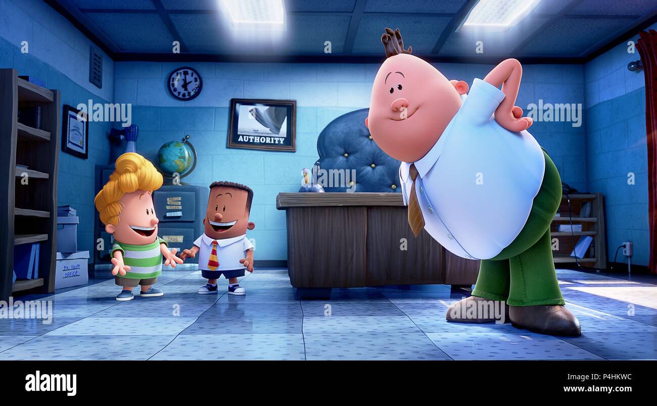 Pellicola originale titolo: capitano delle mutande. Titolo inglese: capitano delle mutande. Regista: DAVID SOREN. Anno: 2017. Credito: DREANWORKS animazione/ENT SCOLASTICO / Album Foto Stock