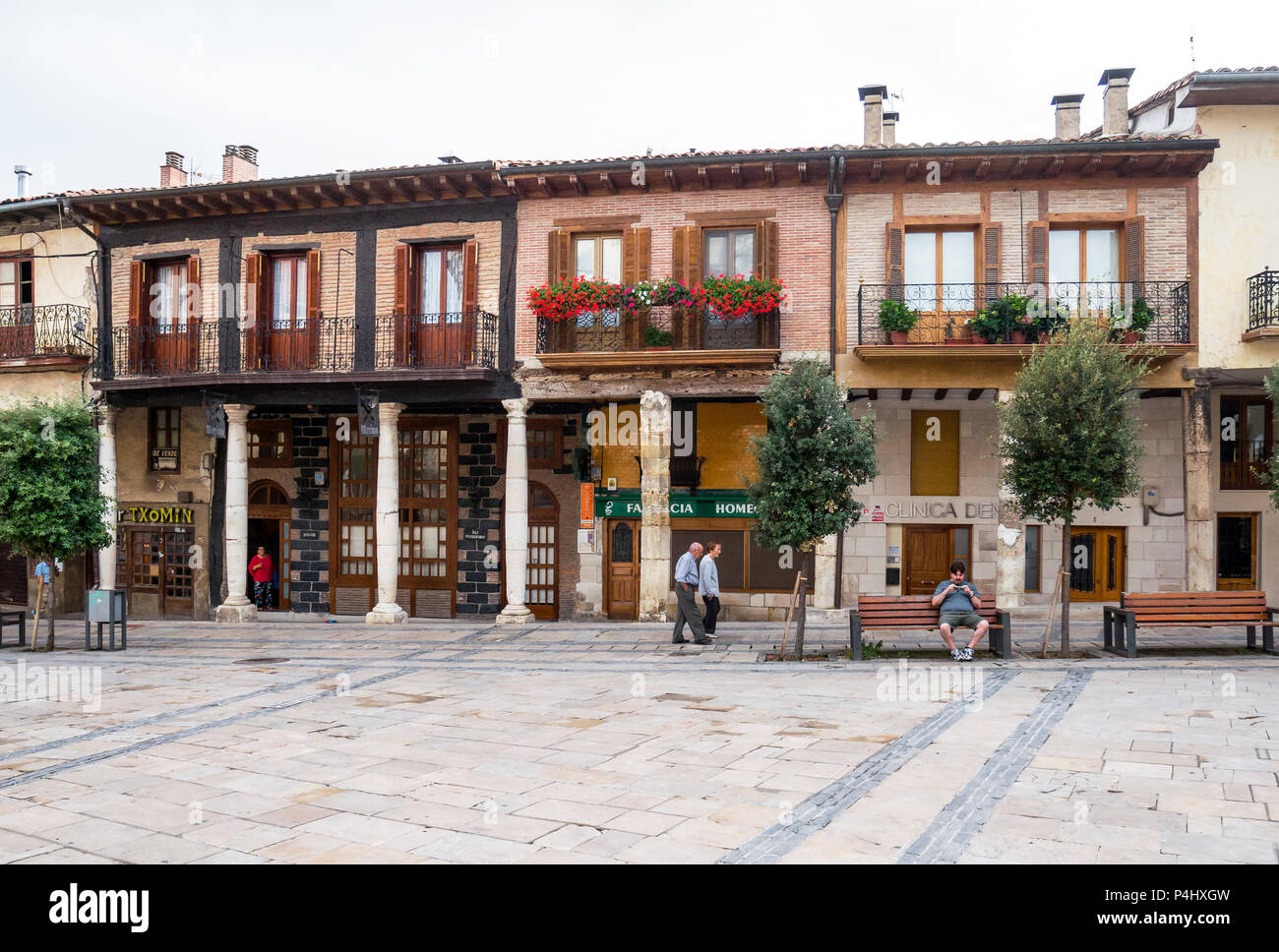 Plaza de San Juan. Salvatierra. La provincia di Álava. España Foto Stock