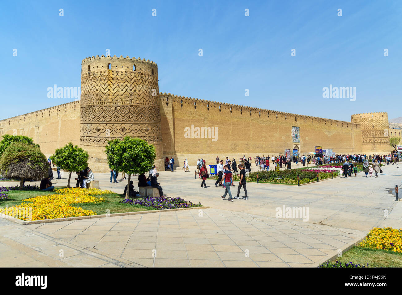 Shiraz, Iran - Marzo 25, 2018: Vista di Karim Khan Castello nel centro della città Foto Stock