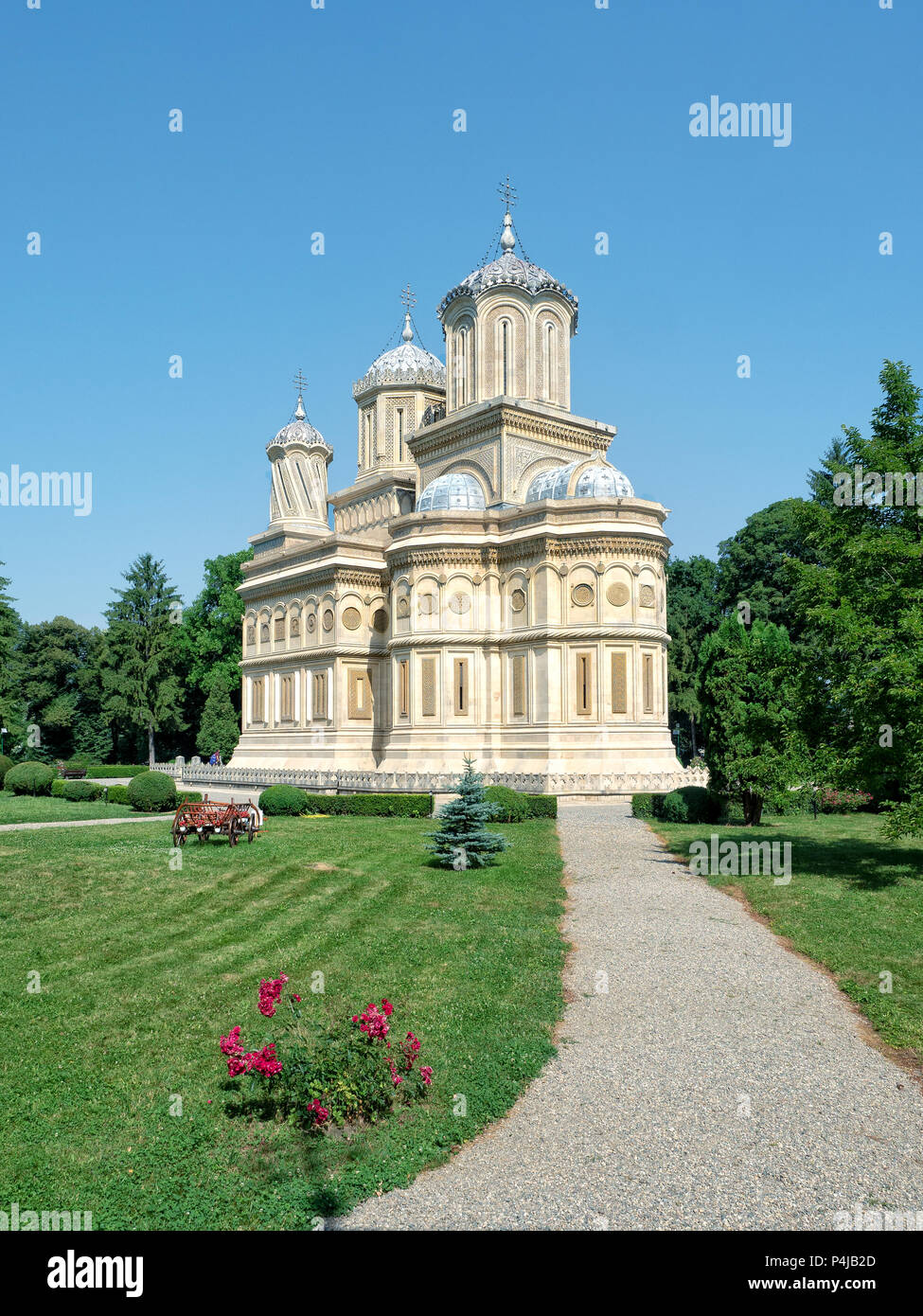 Cattedrale Ortodossa, Curtea de Arges, Romania Foto Stock