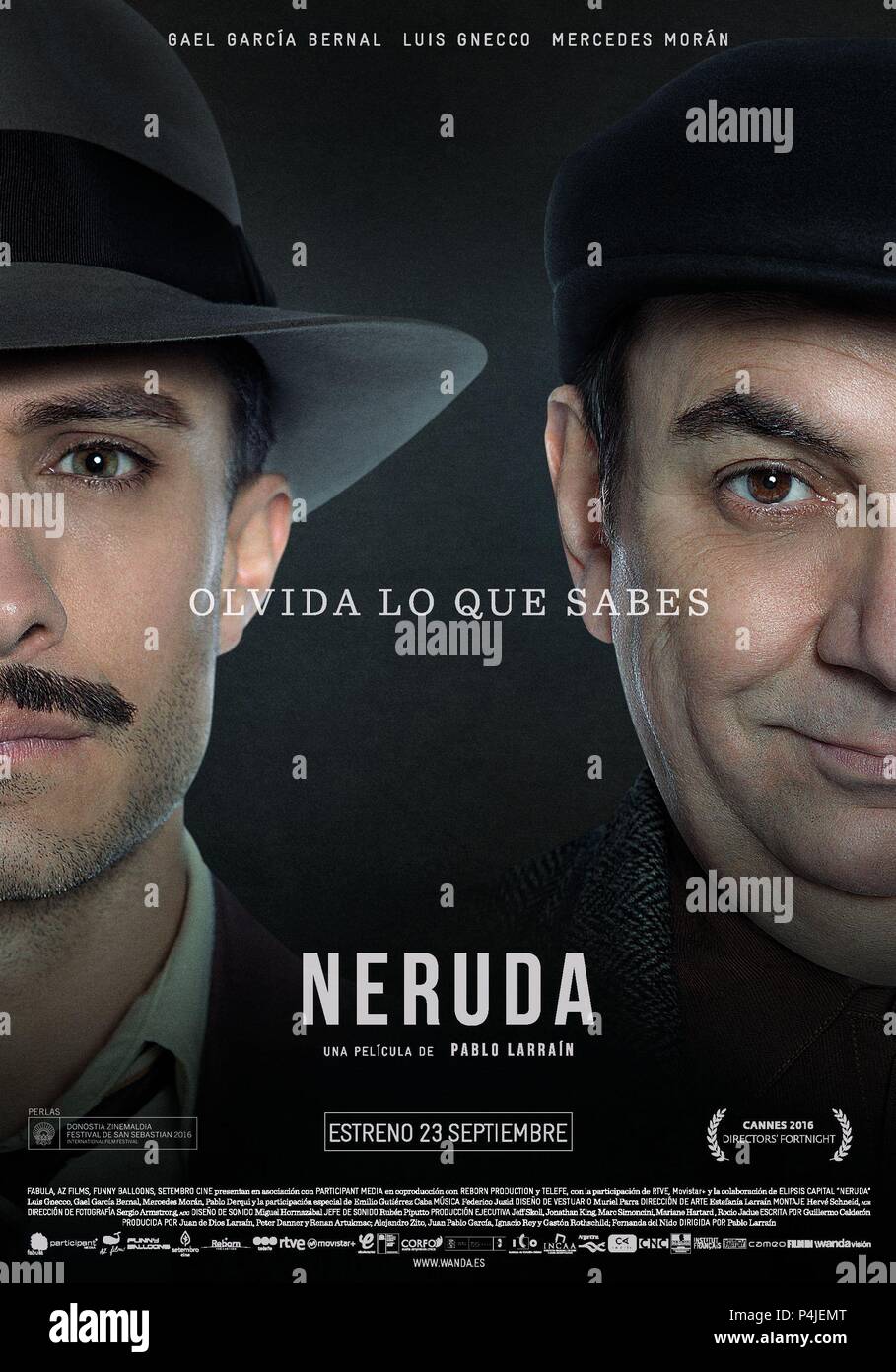 Pellicola originale titolo: NERUDA. Titolo inglese: NERUDA. Regista: PABLO LARRAIN. Anno: 2016. Credito: AZ/pellicole AD HOC STUDIOS/CASTING DEL SUR/FABULA/FUNNY BALLOON / Album Foto Stock