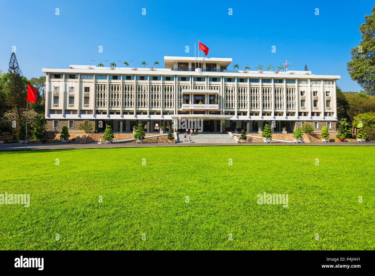 Indipendenza Palace o Palazzo della Riunificazione è un pubblico principale punto di riferimento nella città di Ho Chi Minh in Vietnam Foto Stock