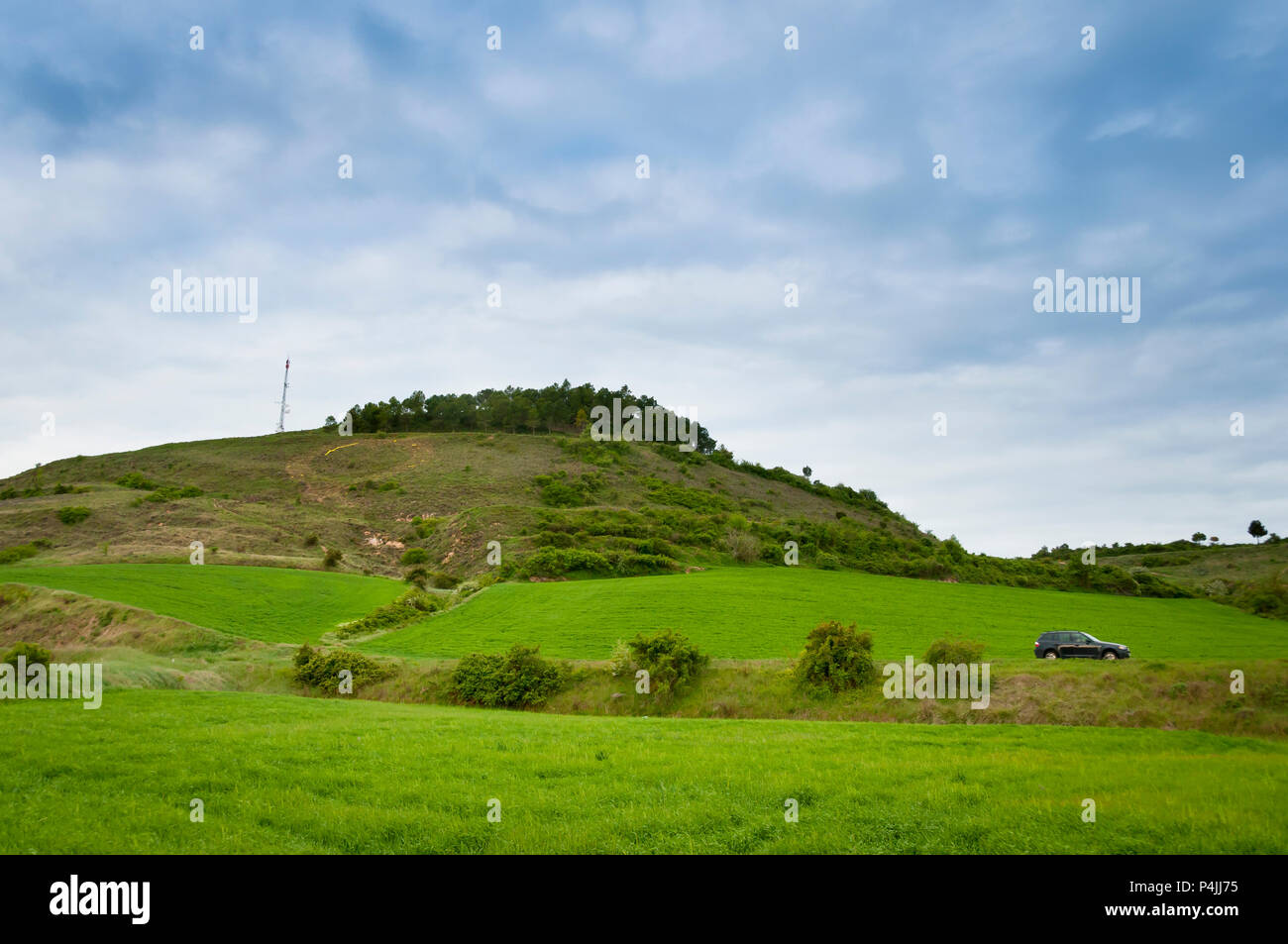 La torre della TV in Calaf,Catalogna, Spagna Foto Stock