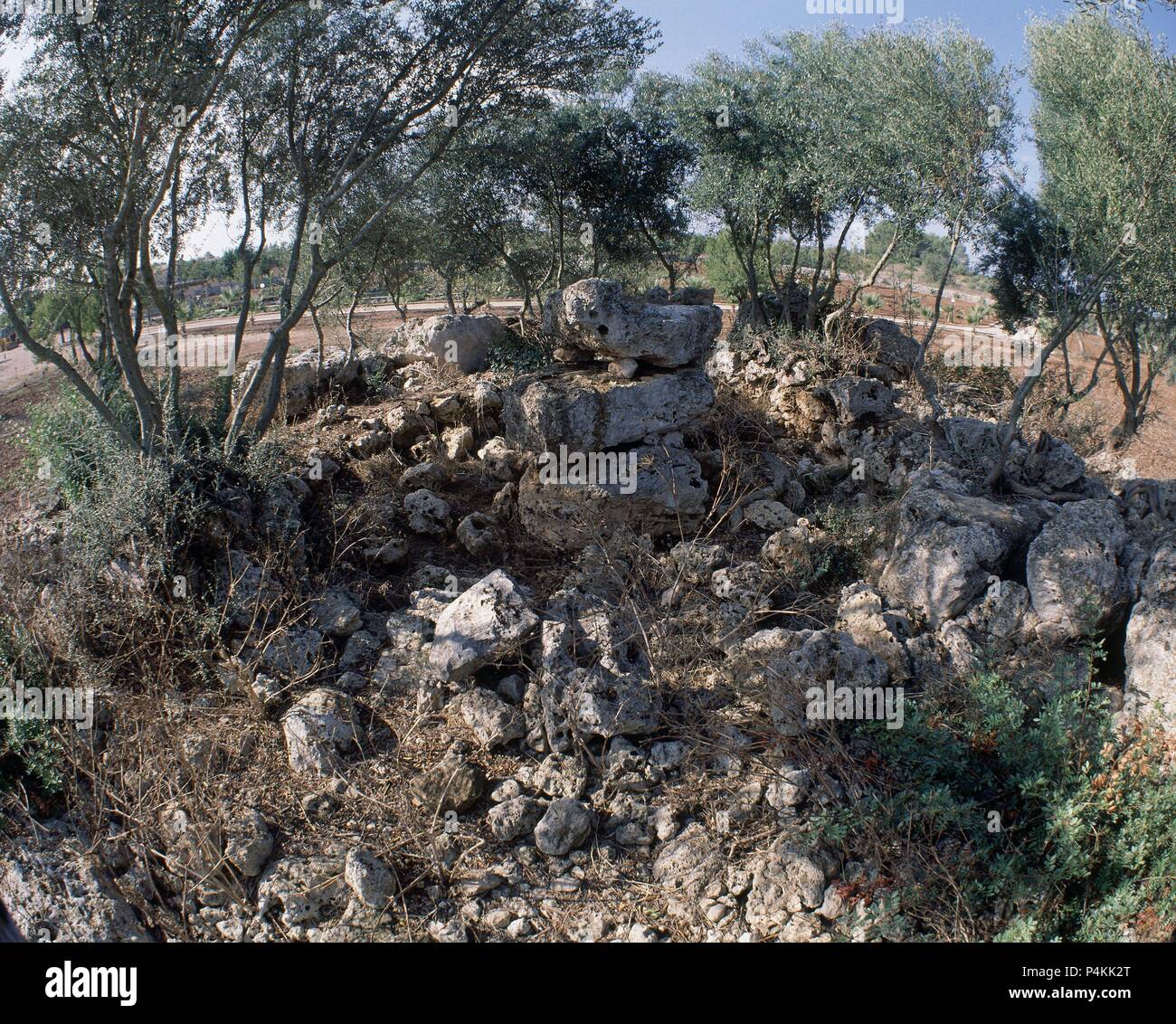 Ristoranti DEL TALAYOT DE LAS CASAS NUEVAS (Ses Cases Noves). Posizione: TALAYOT, Pina. Foto Stock