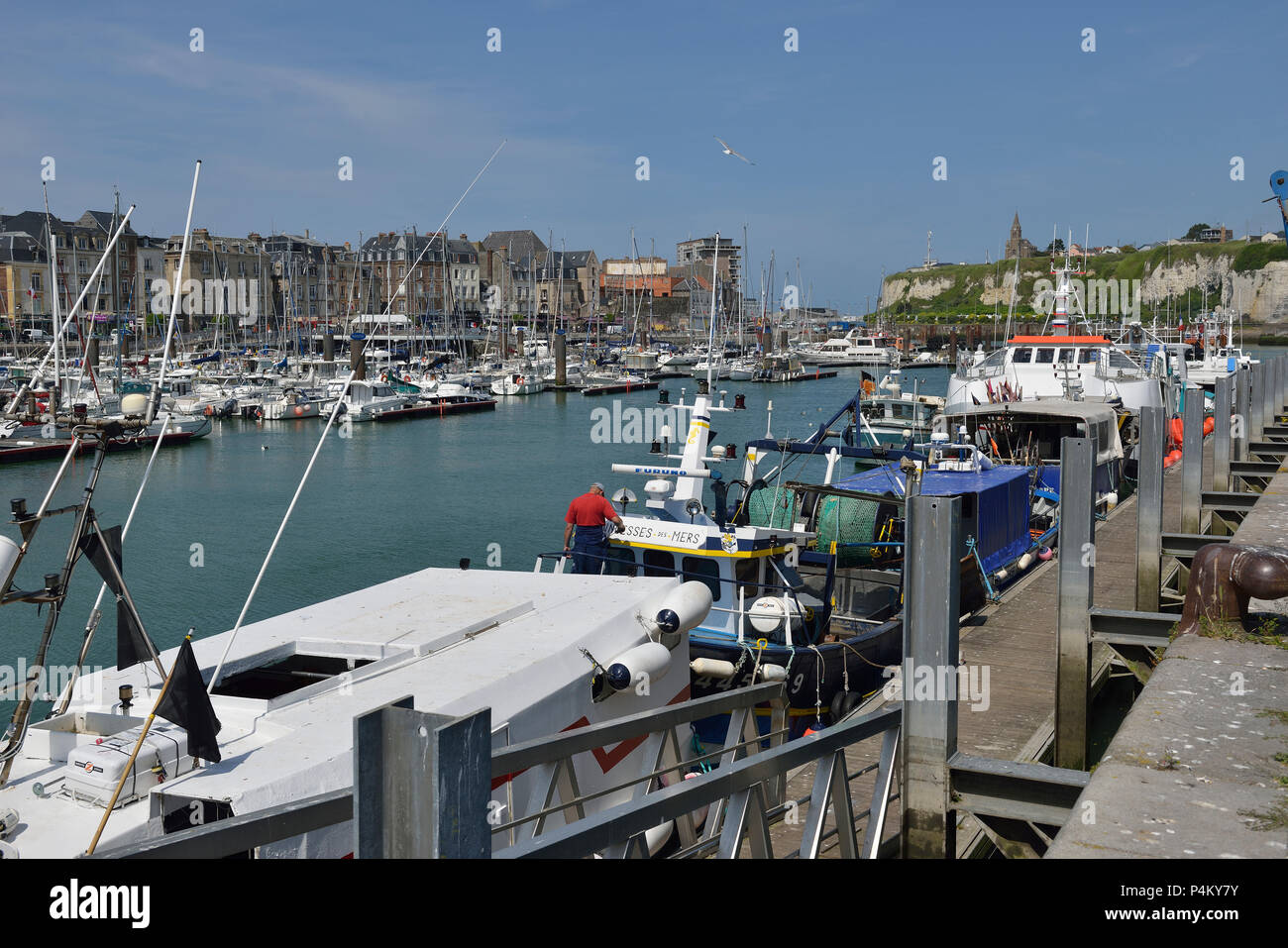 Porto di Dieppe, Normandia, Francia Foto Stock
