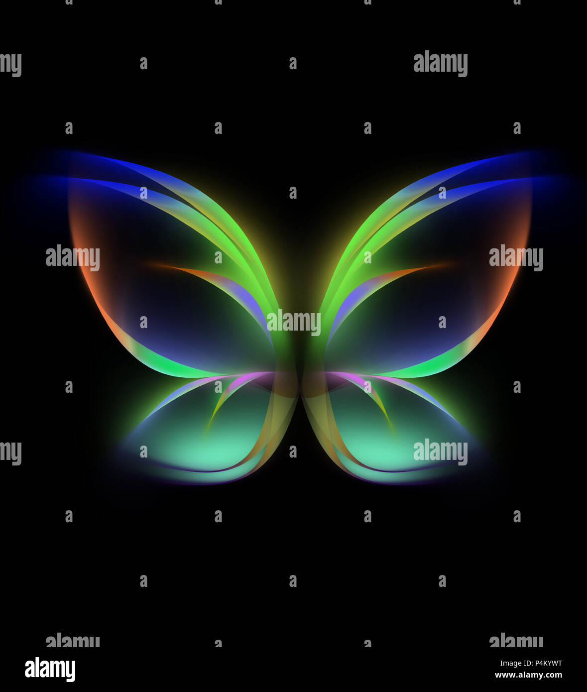 Il Neon butterfly Foto Stock