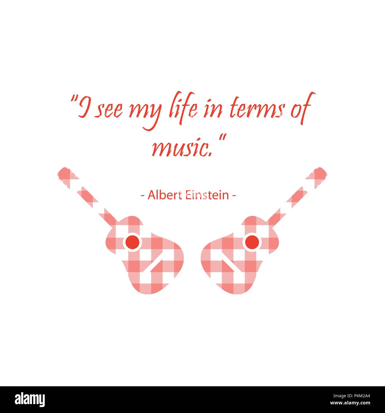 Vedo la mia vita in termini di musica di Albert Einstien Illustrazione Vettoriale
