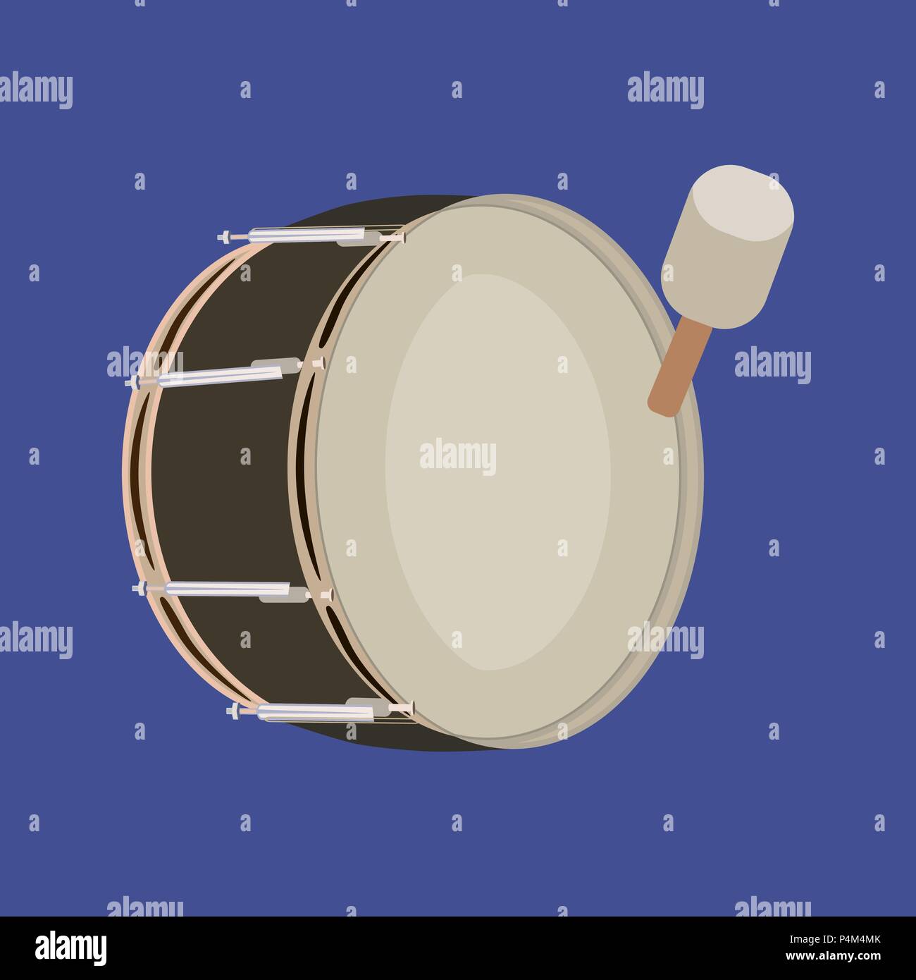 Pipe Band bass drum illustrazione vettoriale Illustrazione Vettoriale