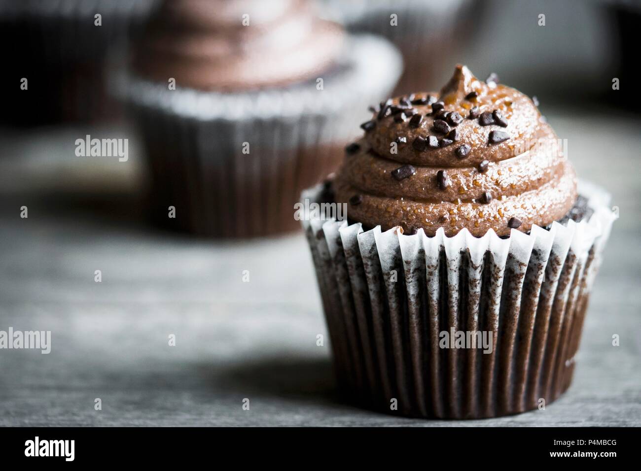 Tortini di cioccolato Foto Stock