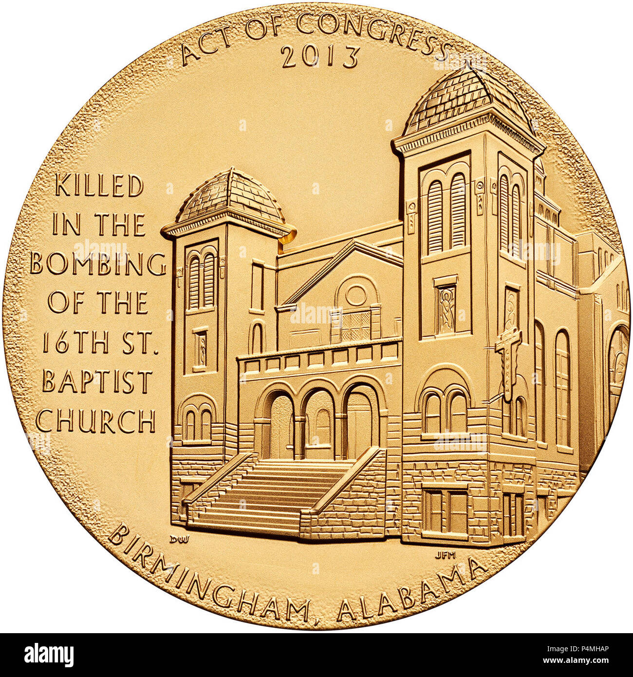 16Th Street Chiesa Battista di bombardamento Congressional Gold Medal (retromarcia). Foto Stock