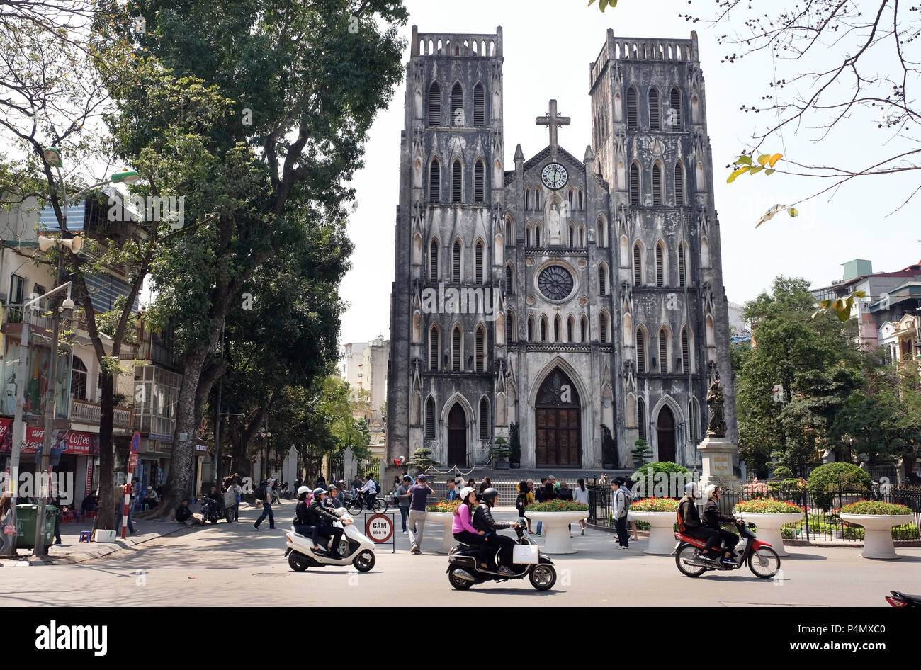 San Giuseppe nella Cattedrale di Hanoi, Vietnam - Kathedrale san Giuseppe ad Hanoi, Vietnam Foto Stock