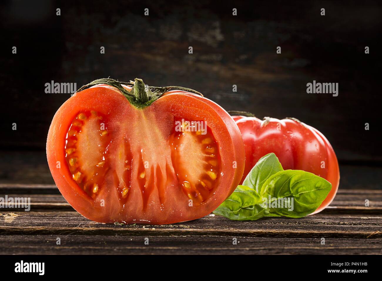 Una bistecca di manzo pomodoro, a fette Foto Stock
