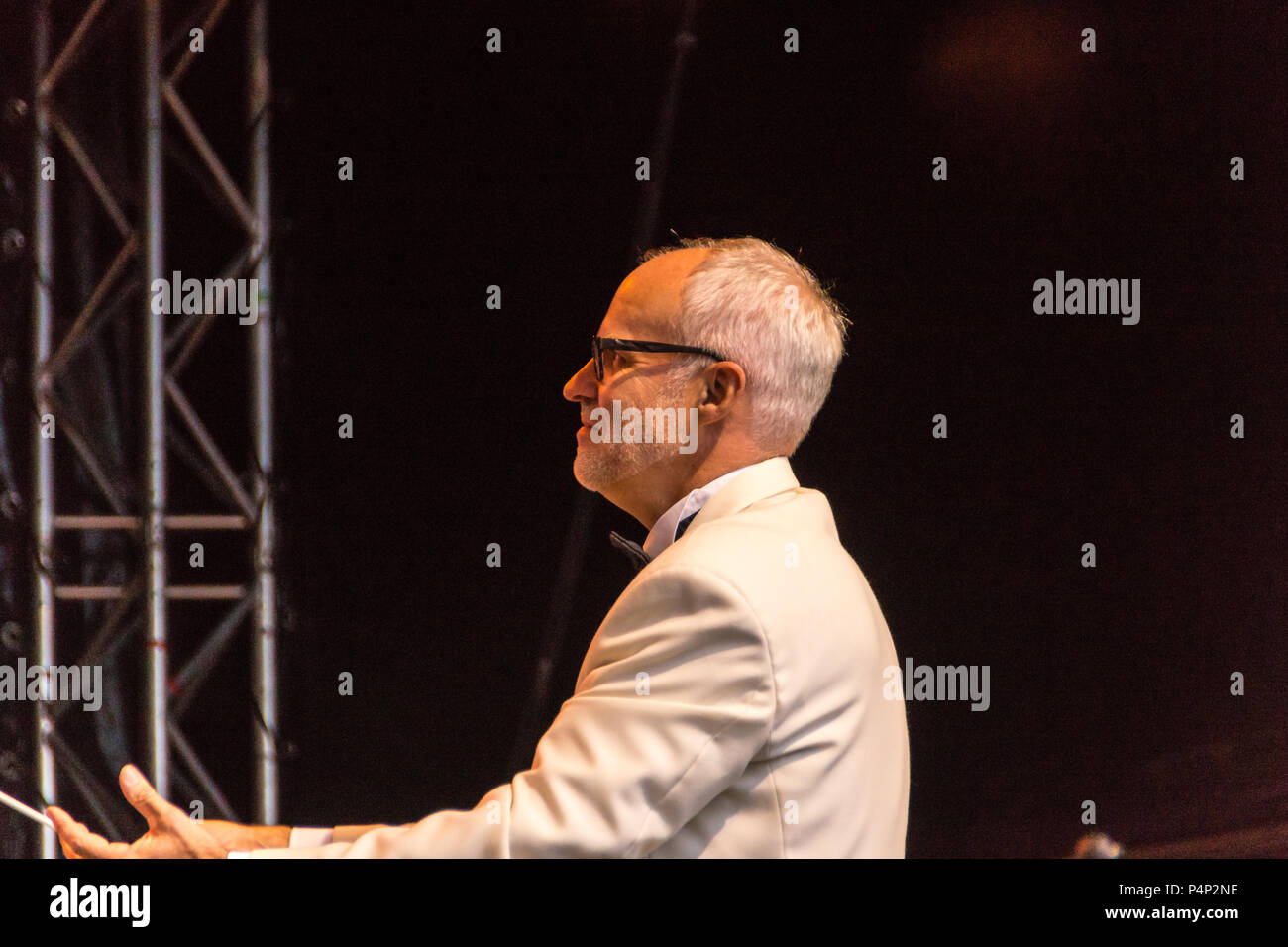 Kiel, Germania. Il 22 giugno, 2018. Rock incontra il Classic Open Air 2018 Con Caroline comune e Heinz Rudolf Kunze durante la Kieler Woche 2018 © Björn Deutschmann/Alamy Live News Foto Stock