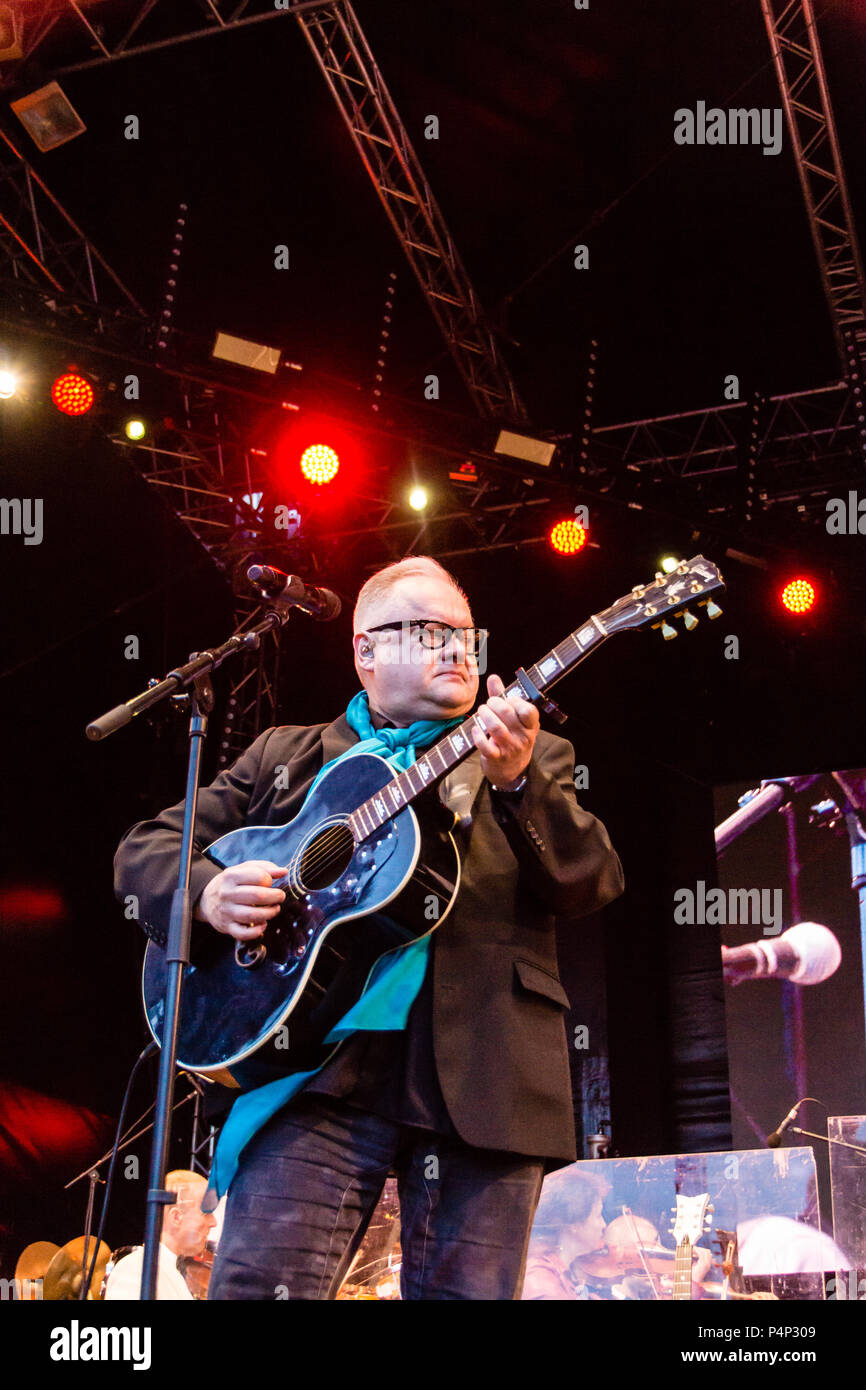 Kiel, Germania. Il 22 giugno, 2018. Rock incontra il Classic Open Air 2018 Con Caroline comune e Heinz Rudolf Kunze durante la Kieler Woche 2018 © Björn Deutschmann/Alamy Live News Foto Stock