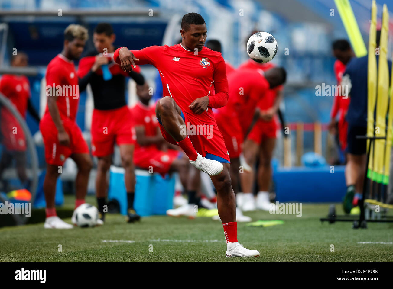 Nizhny Novgorod, Russia. Il 23 giugno 2018. Harold Cummings di Panama durante un Panama una sessione di training, prima della loro 2018 Coppa del Mondo FIFA Gruppo G partita contro l'Inghilterra, a Nizhny Novgorod Stadium il 23 giugno 2018 a Nizhny Novgorod, Russia. (Foto di Daniel Chesterton/phcimages.com) Credit: Immagini di PHC/Alamy Live News Foto Stock