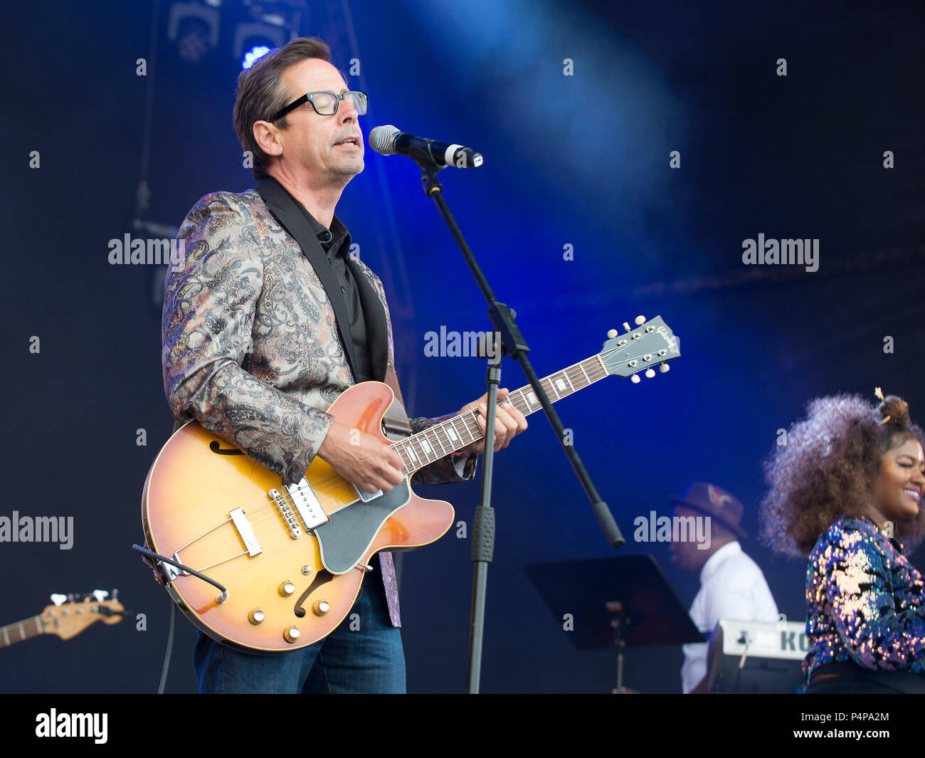 Edinburgh, Regno Unito. Il 23 giugno 2018. Nick Heyward in concerto al Rock consente di Scozia, Dalkeith Country Park, Edimburgo, Gran Bretagna 23 giugno 2018 Credit: Stuart Westwood/Alamy Live News Foto Stock