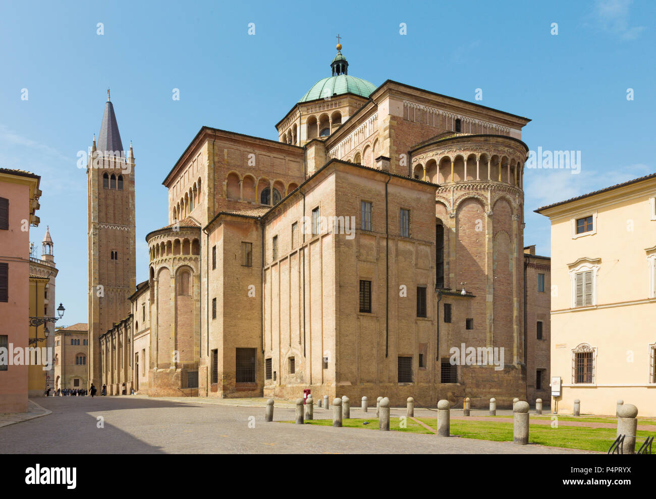 Parma - La parte orientale del Duomo - Duomo (la cattedrale di Santa Maria Assunta). Foto Stock