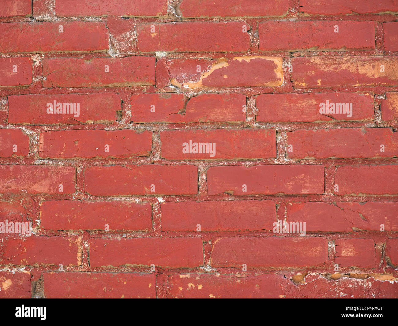Red muro di mattoni utili come uno sfondo Foto Stock