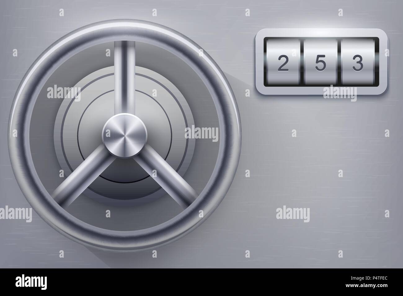 Cassetta di sicurezza con serratura a combinazione Illustrazione Vettoriale