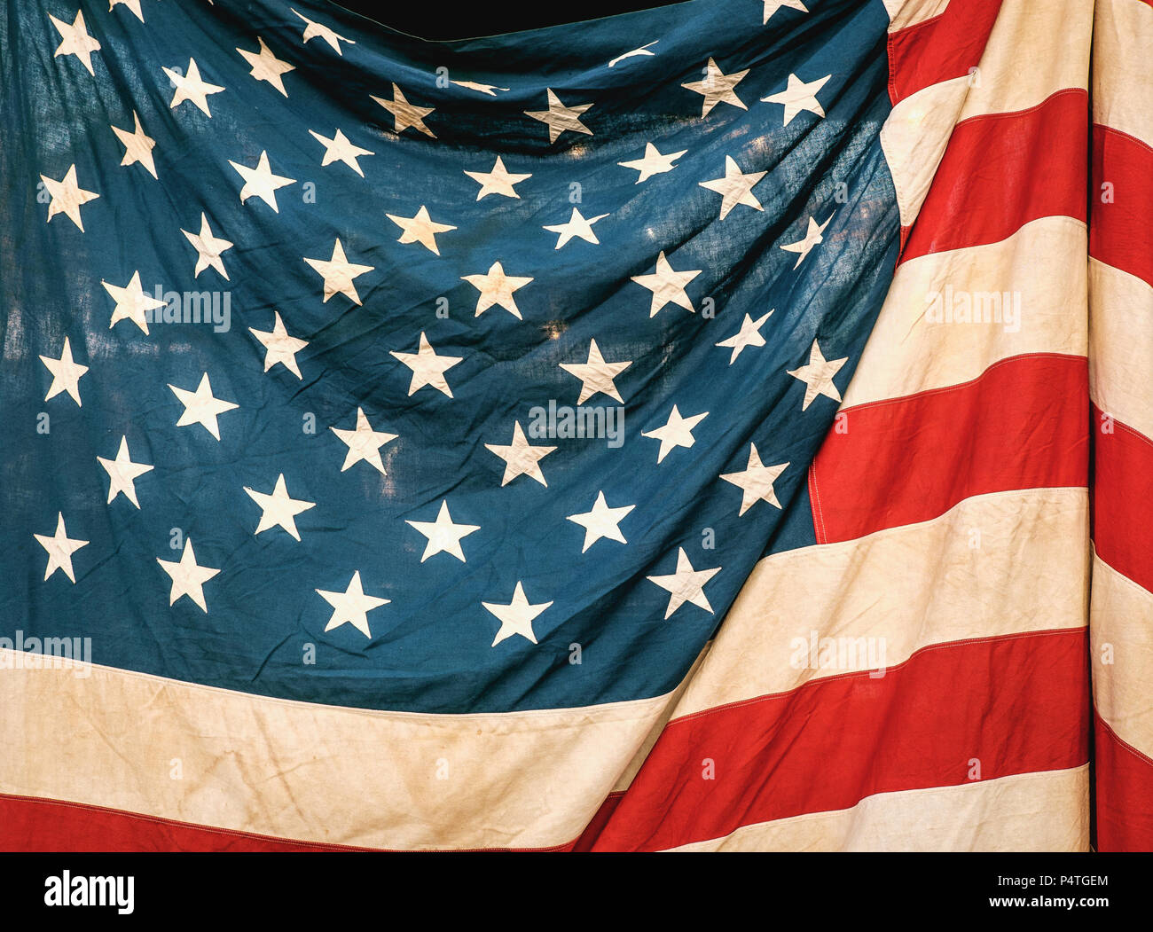 Stati Uniti bandiera mostrata come trama e ombre Foto Stock