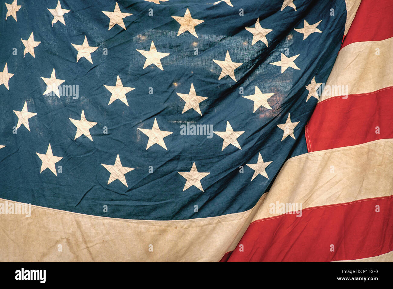 Stati Uniti bandiera mostrata come trama e ombre Foto Stock